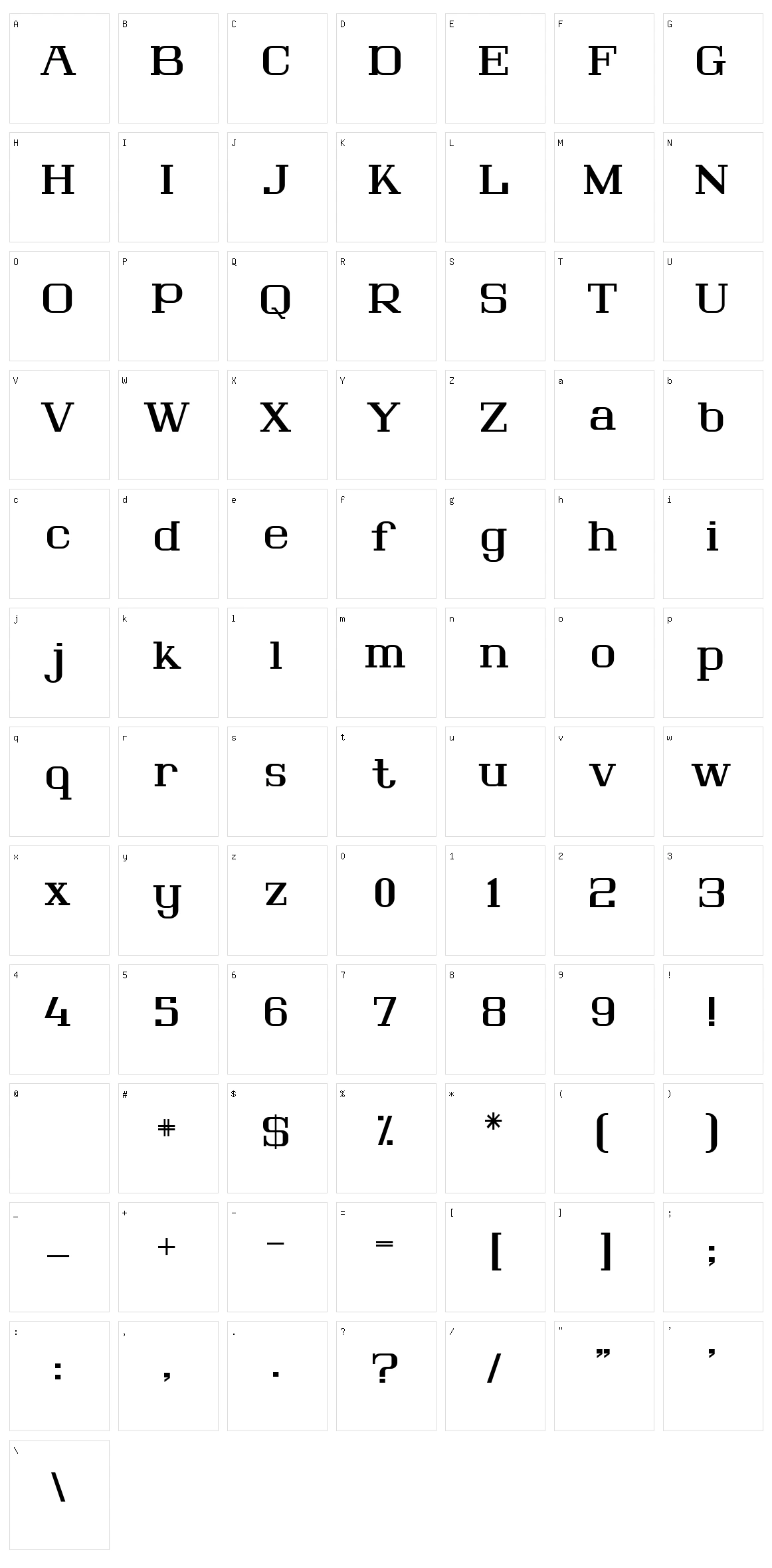 Lousitania Character Set