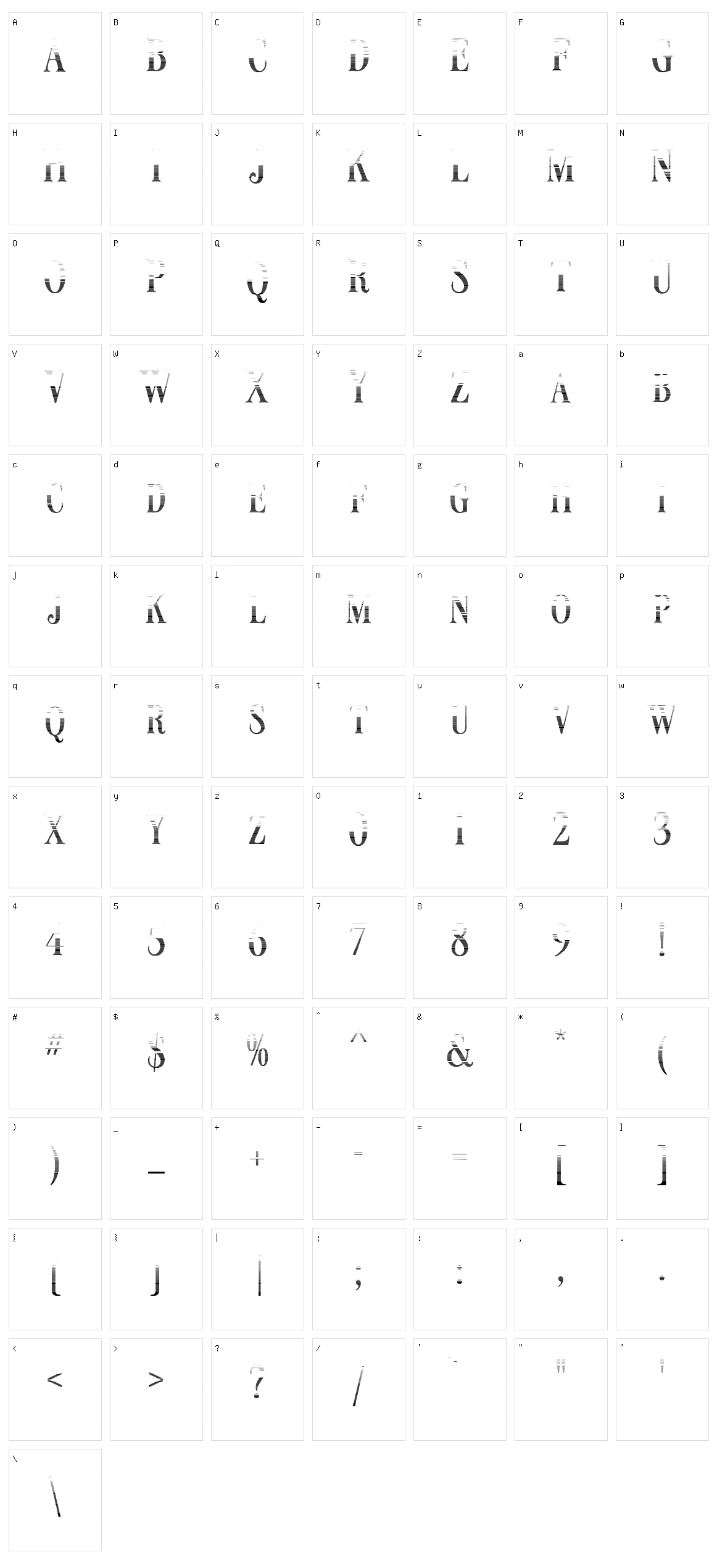 LT Carpet Character Set