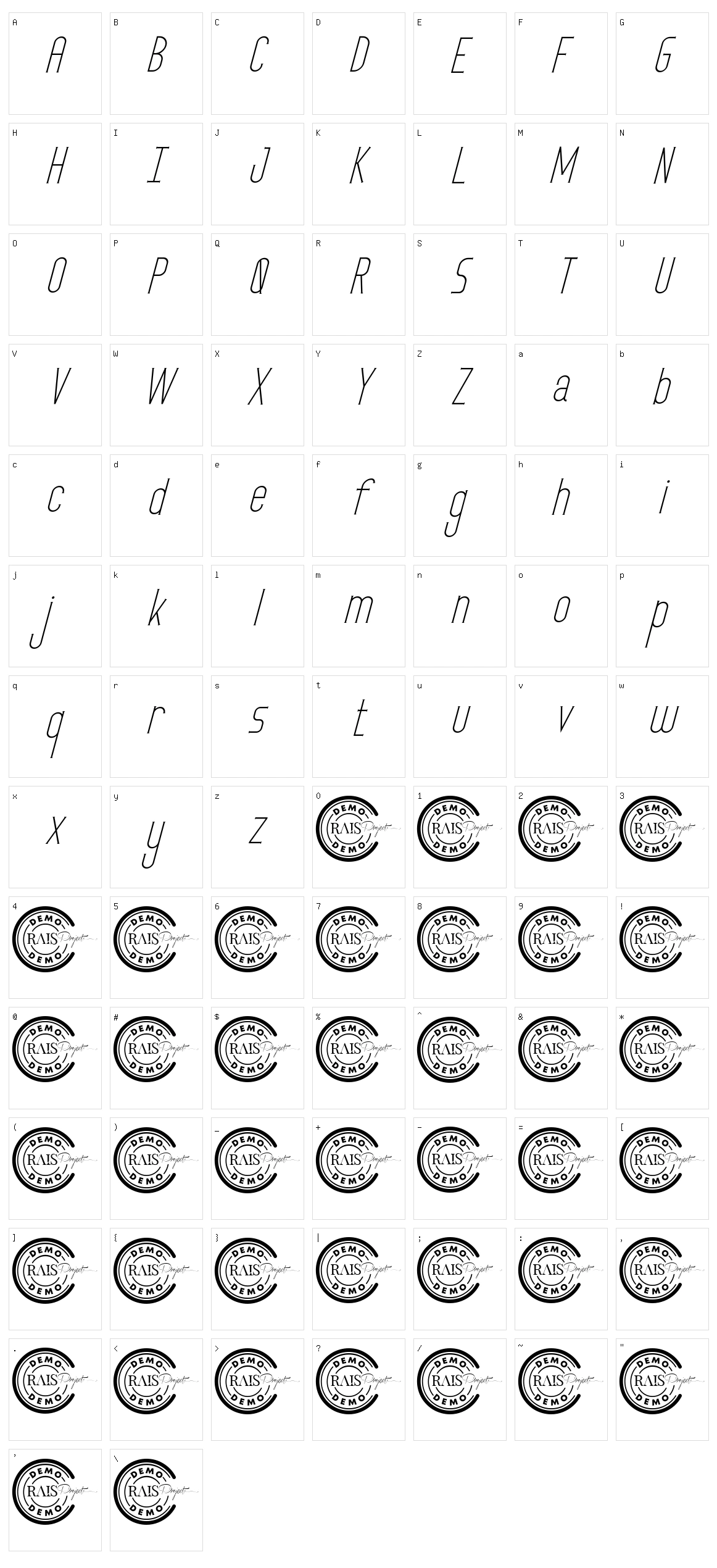 Luckney Character Set