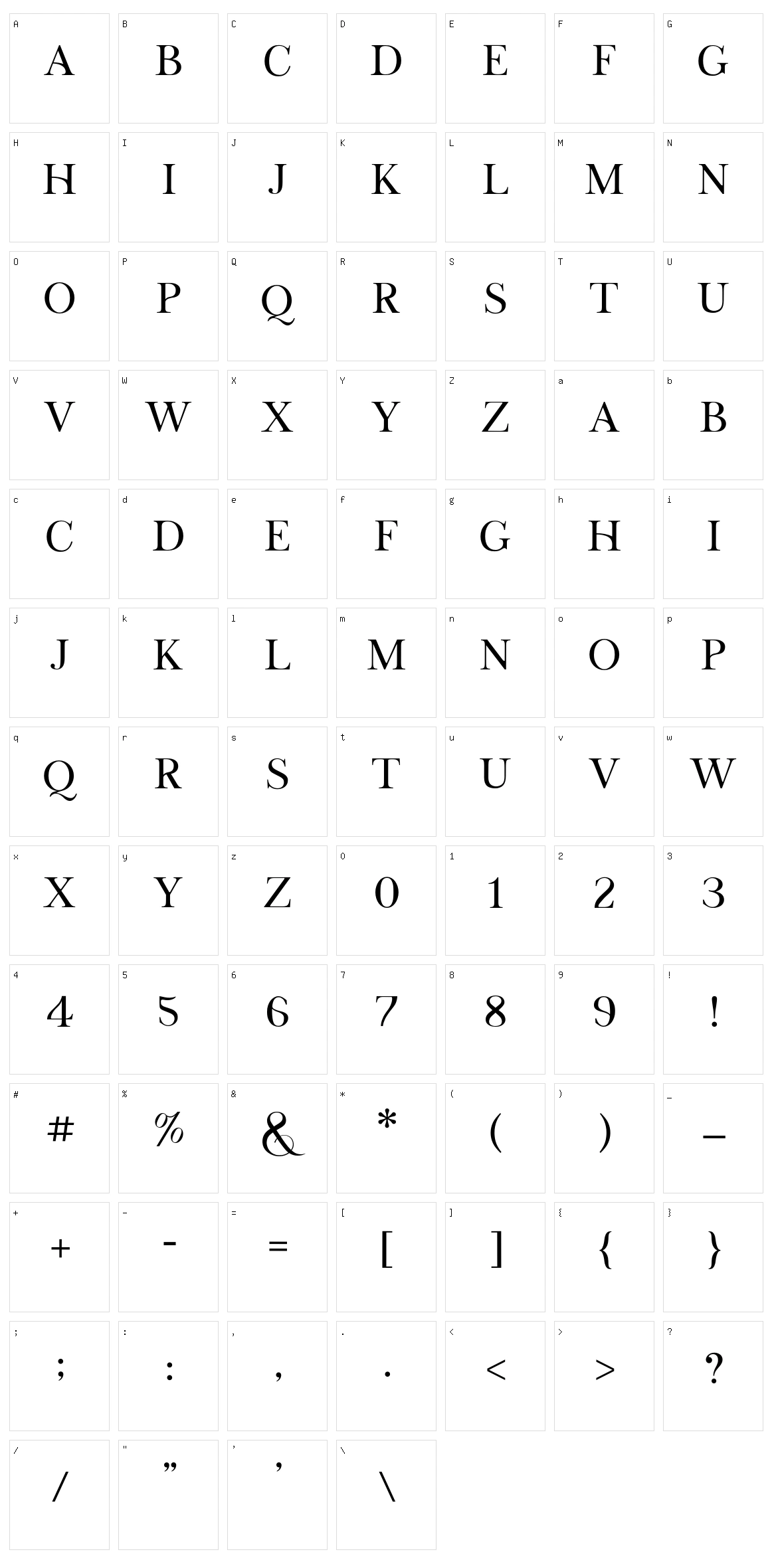 Lucy Rose Character Set