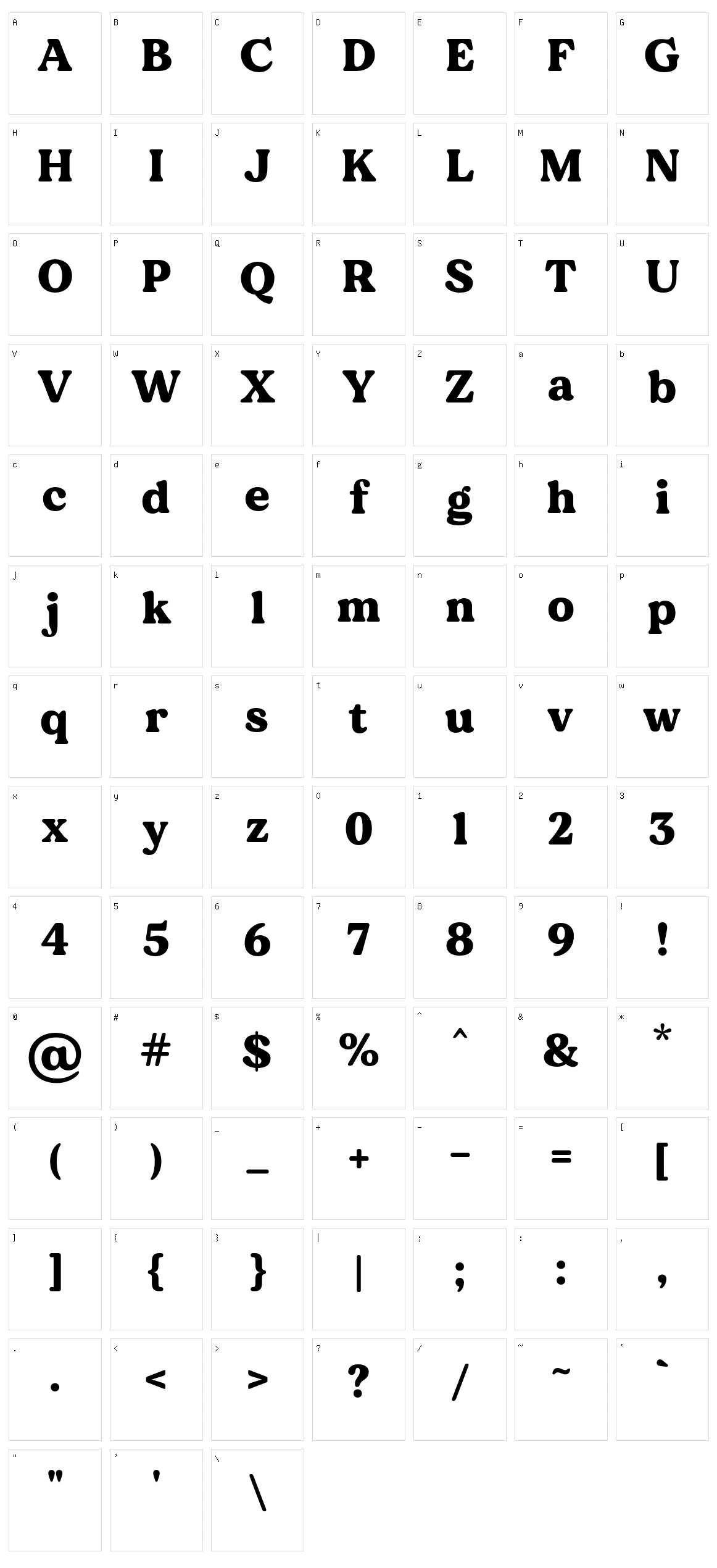 MADE Dillan Character Set