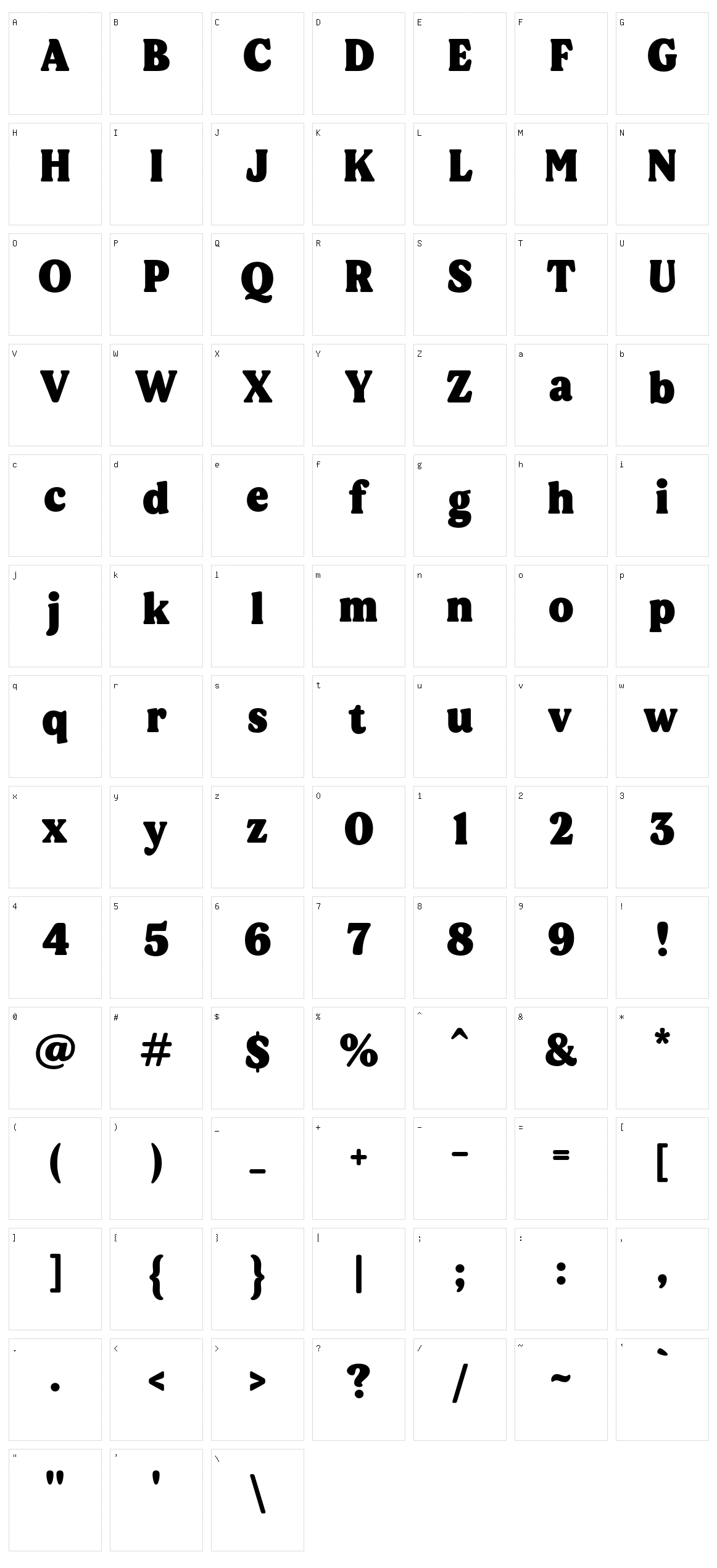 MADE Mountain Character Set