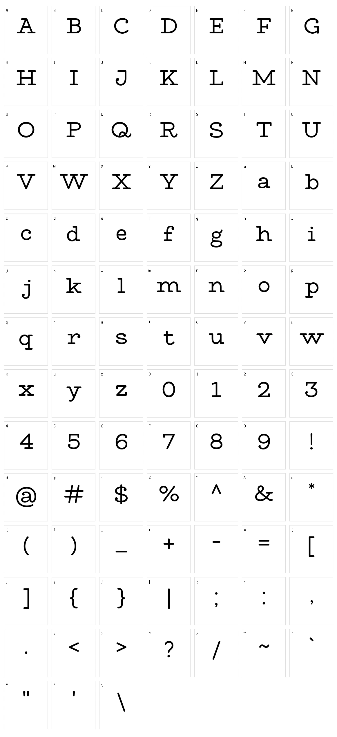 Made Waffle Slab Character Set