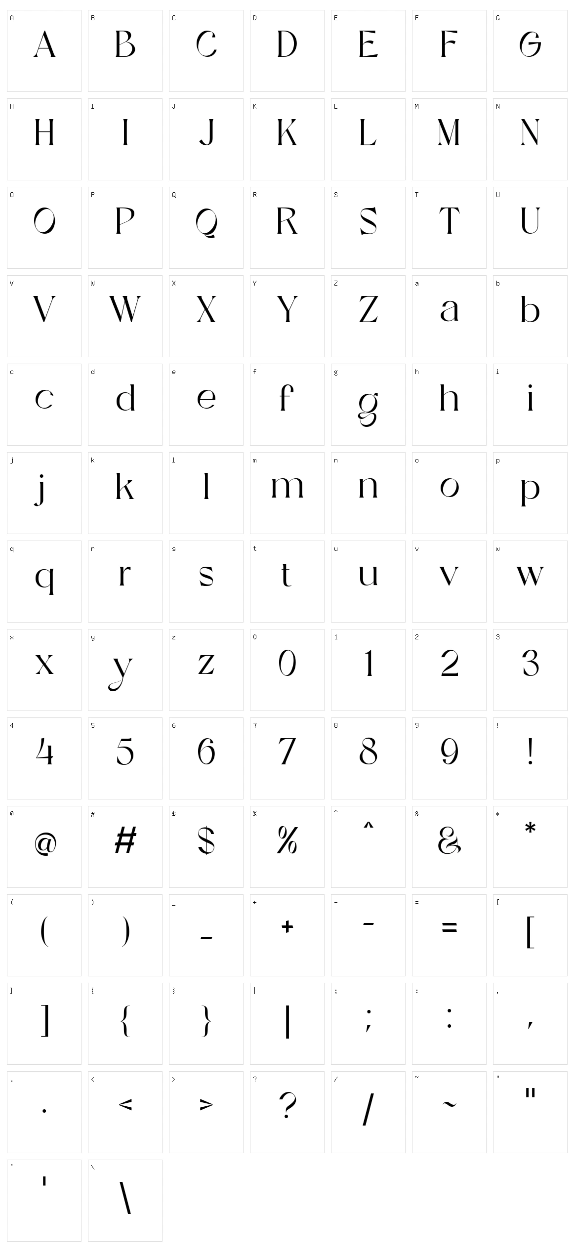 Maglony Character Set