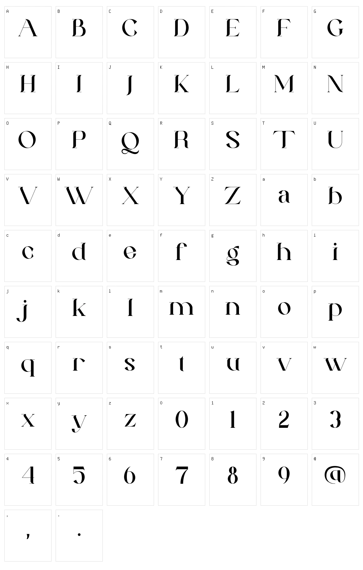 Margareth Rosinante Character Set