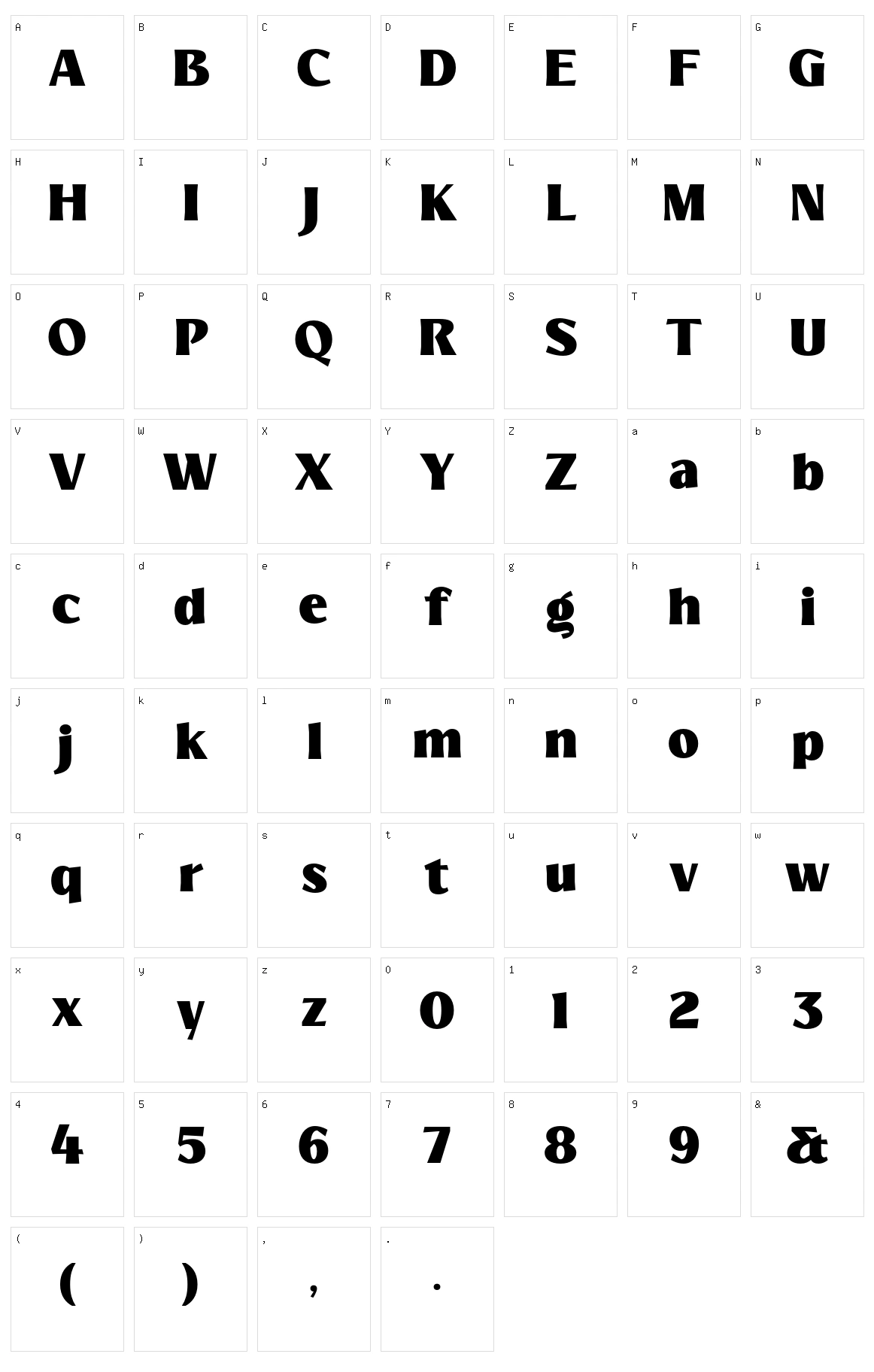 Marige Character Set