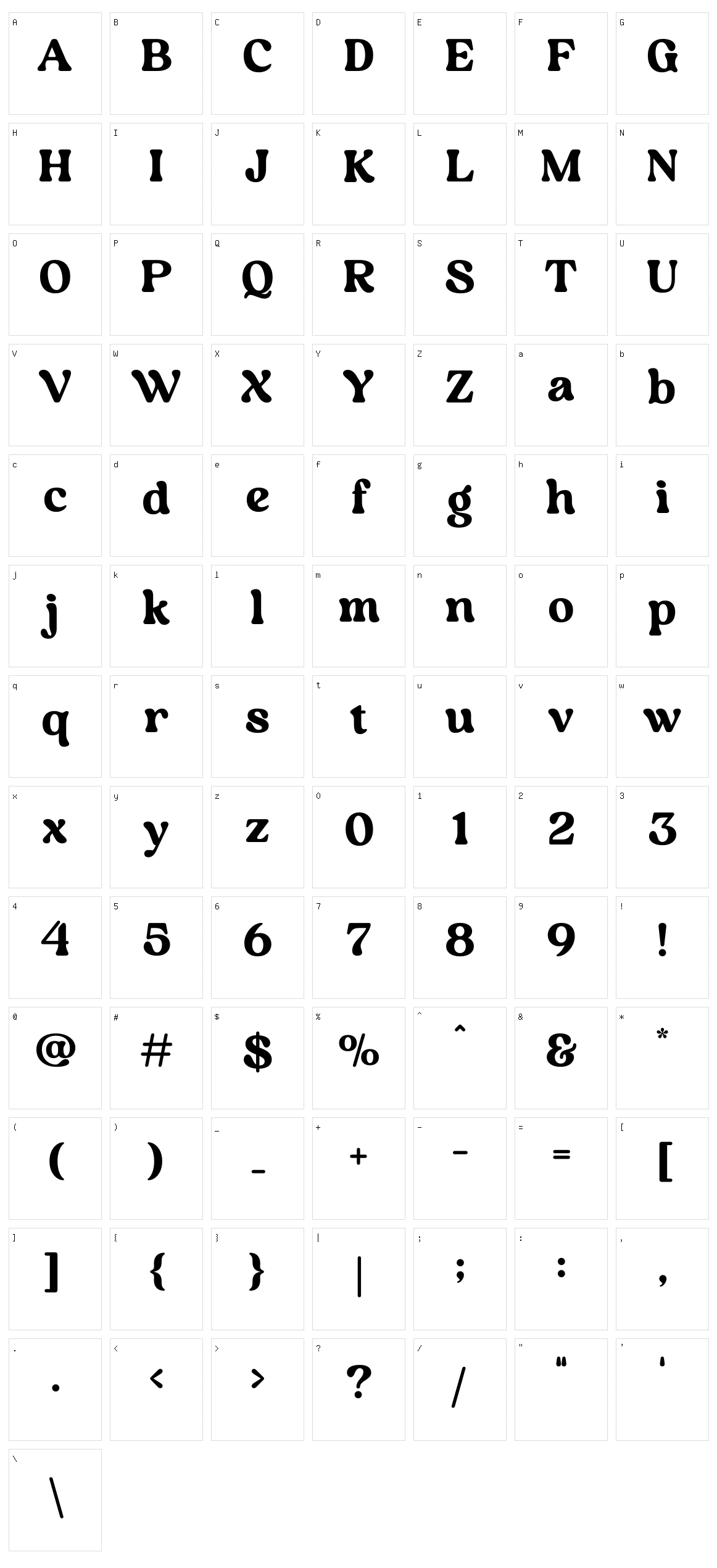 Marine Sikona Character Set