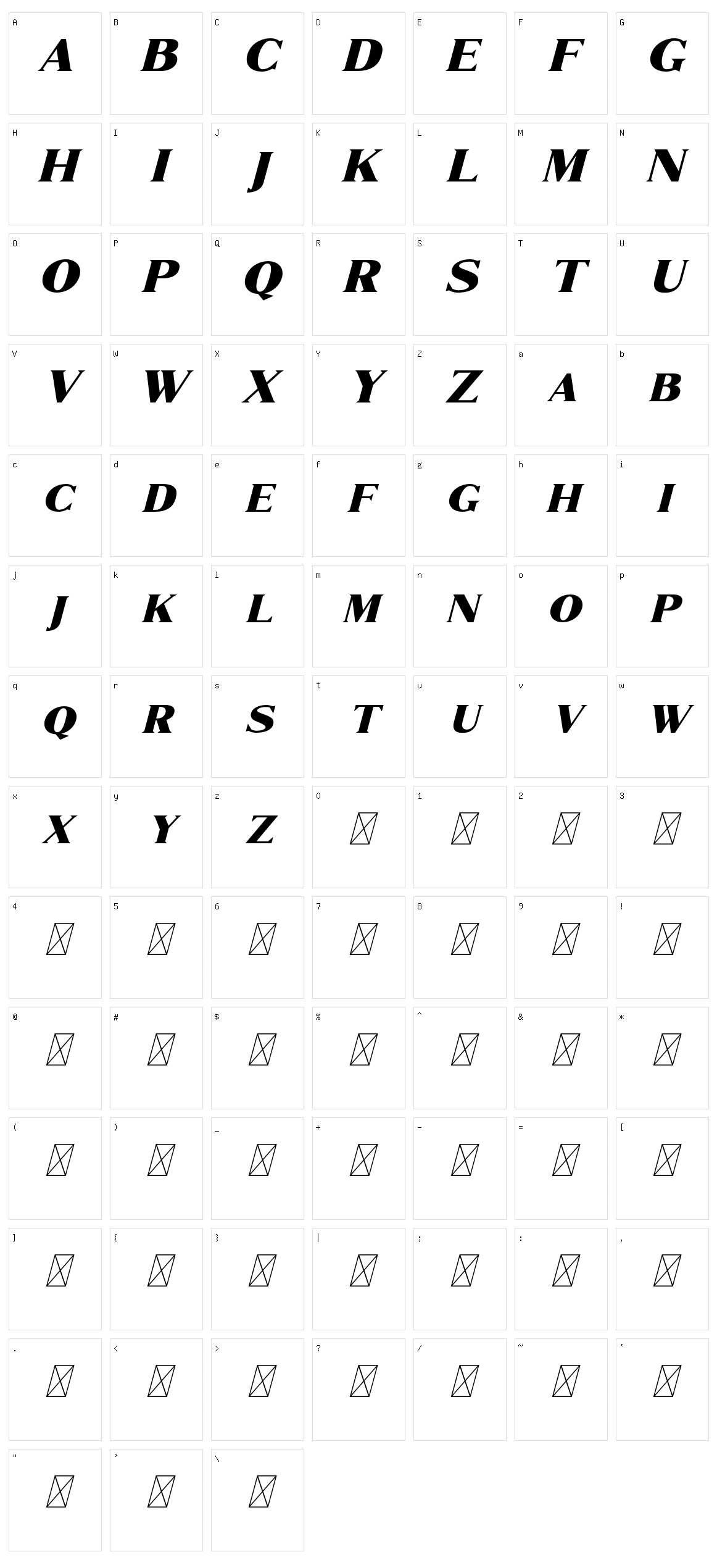 Marques Character Set