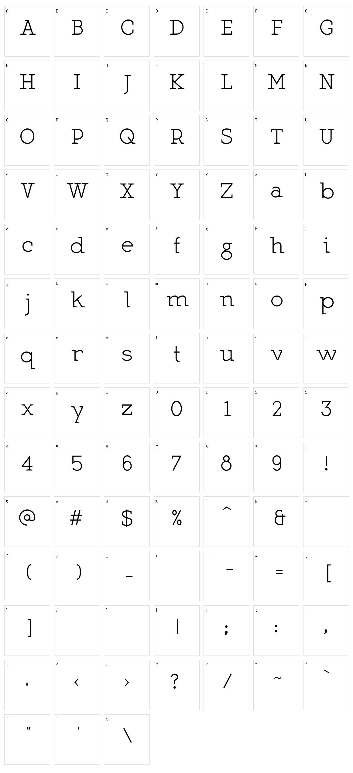 Martell Character Set