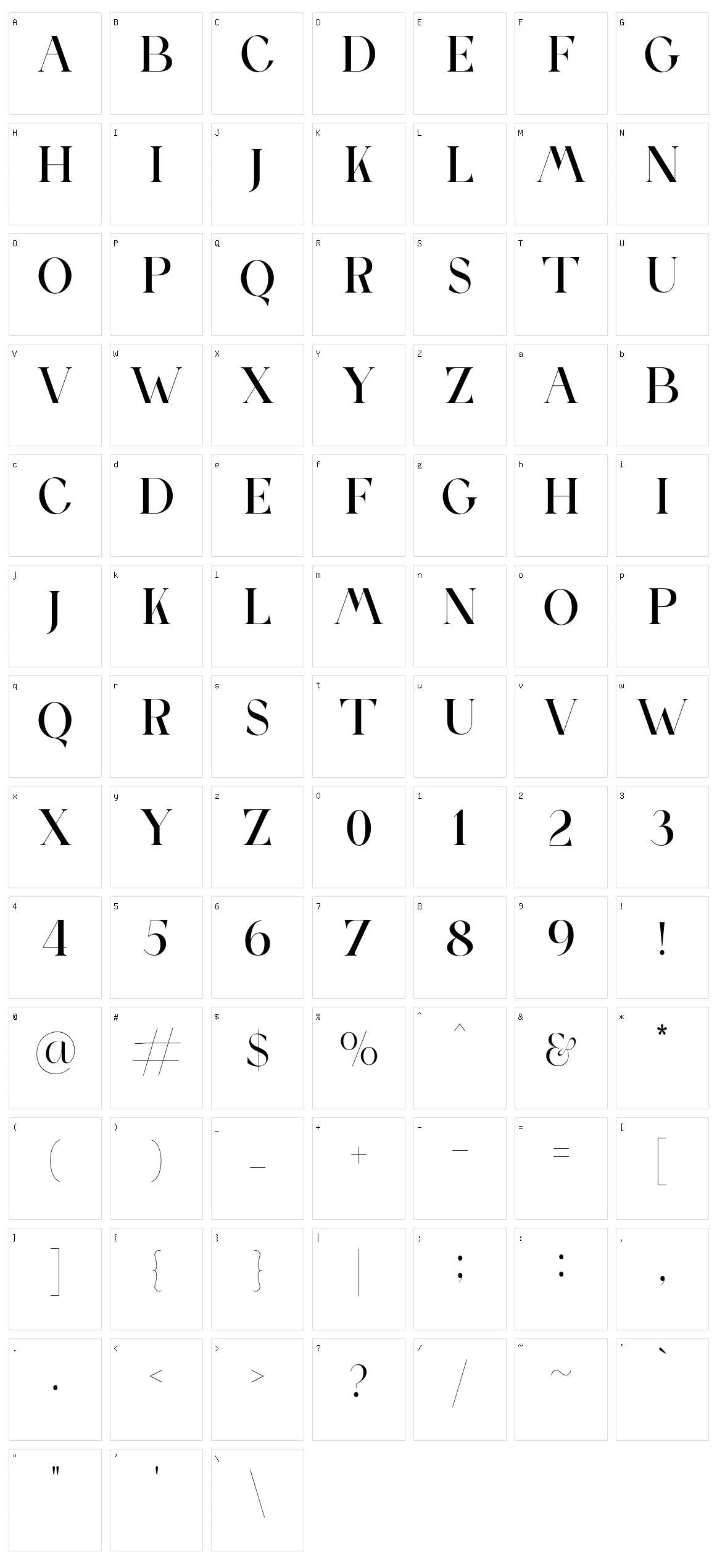 Matiott Elegant Character Set