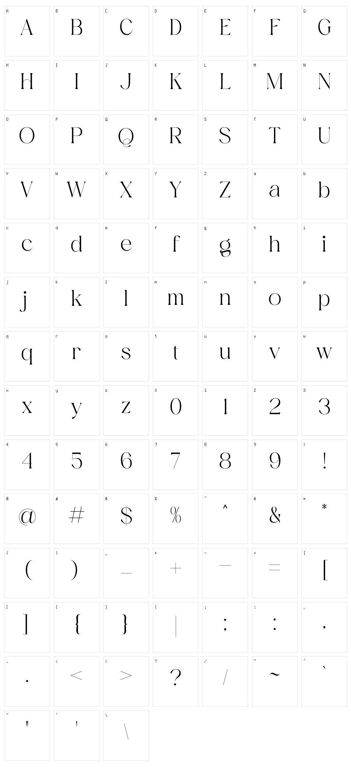 Mediga Character Set