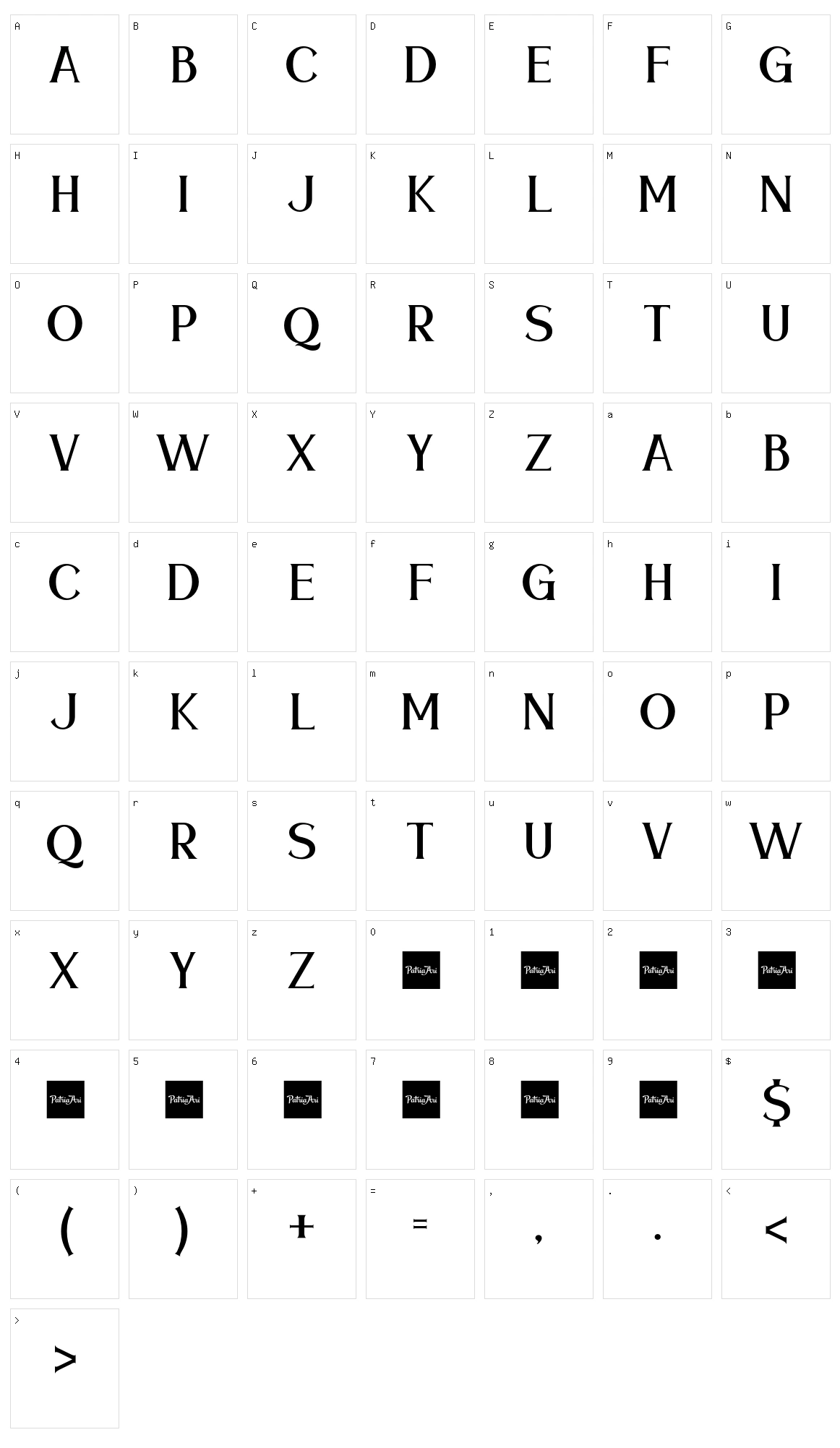 Meramoon Character Set