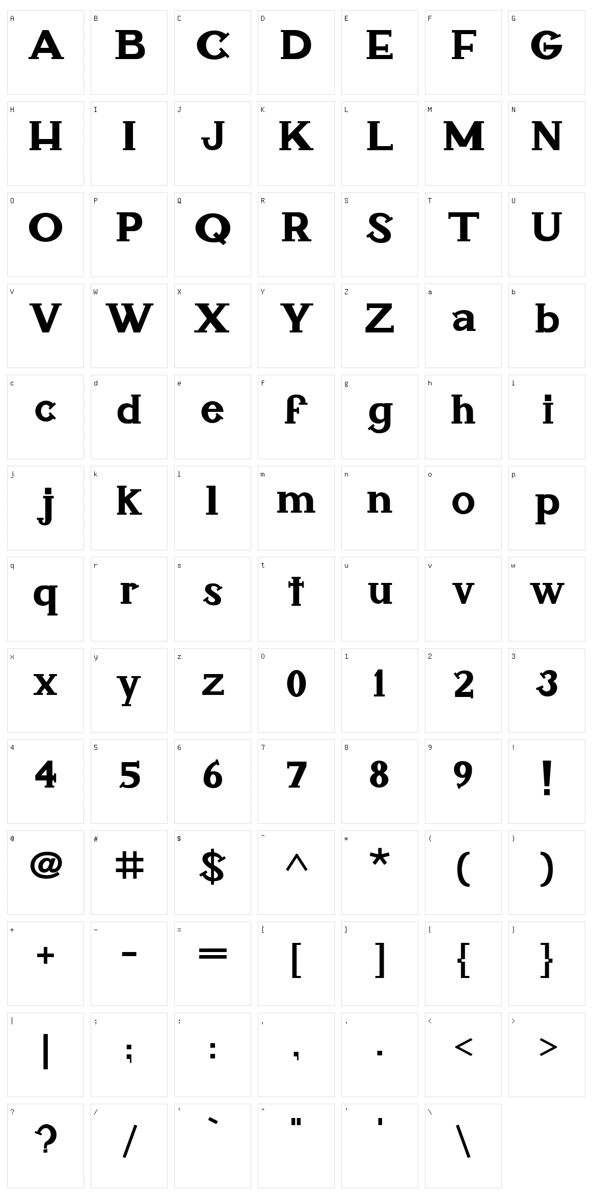 Merengue Character Set