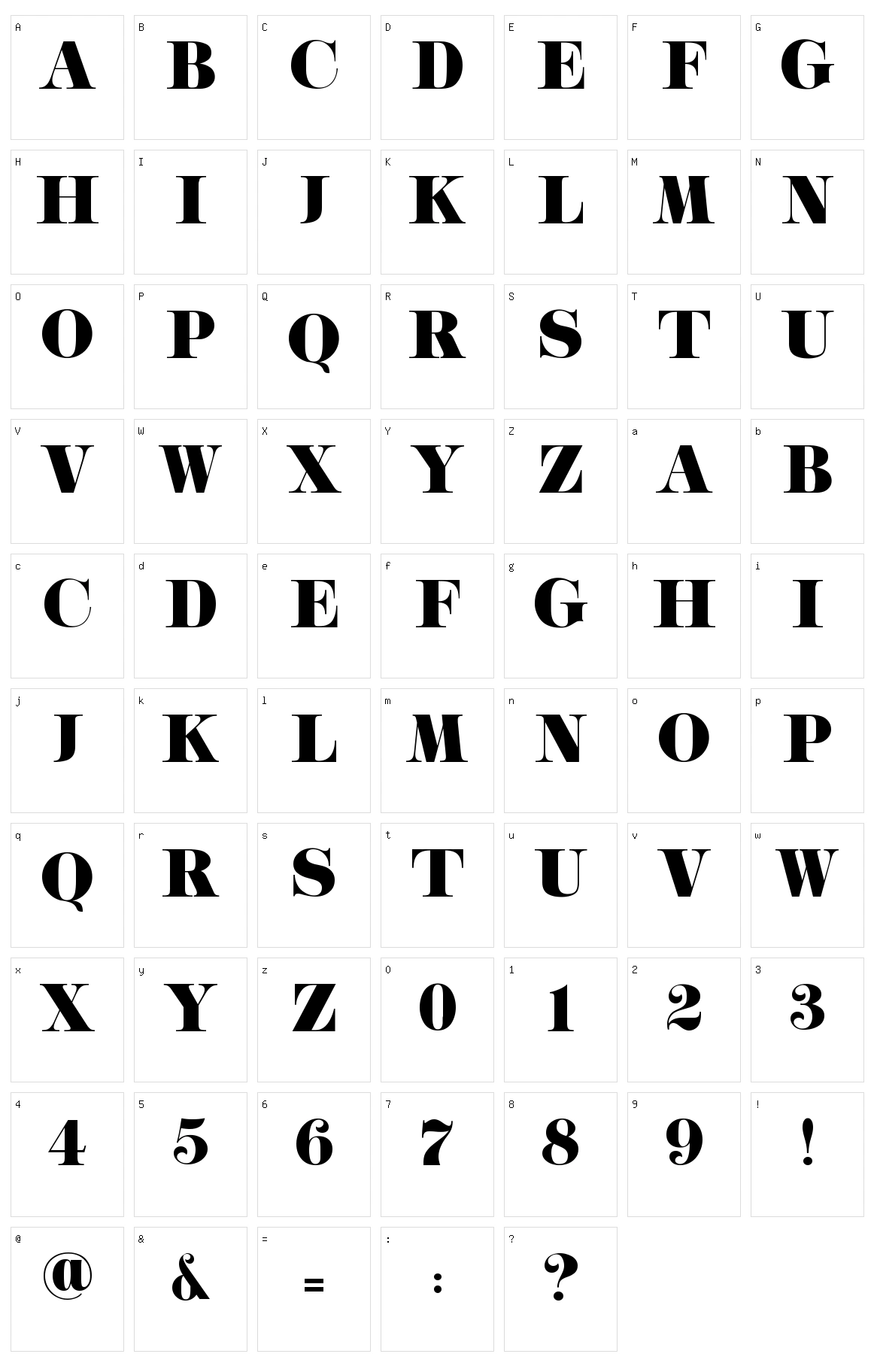 Michaela Character Set