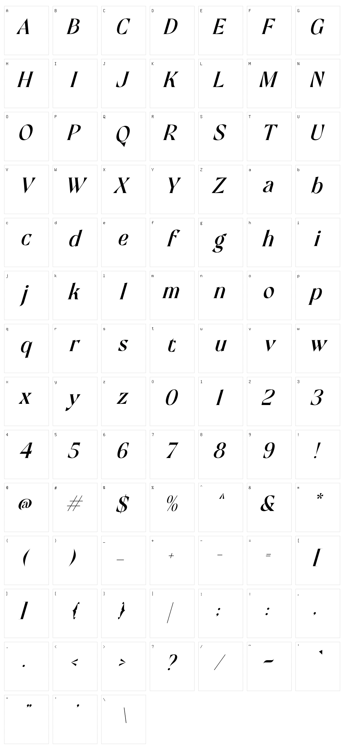 Mofista Character Set