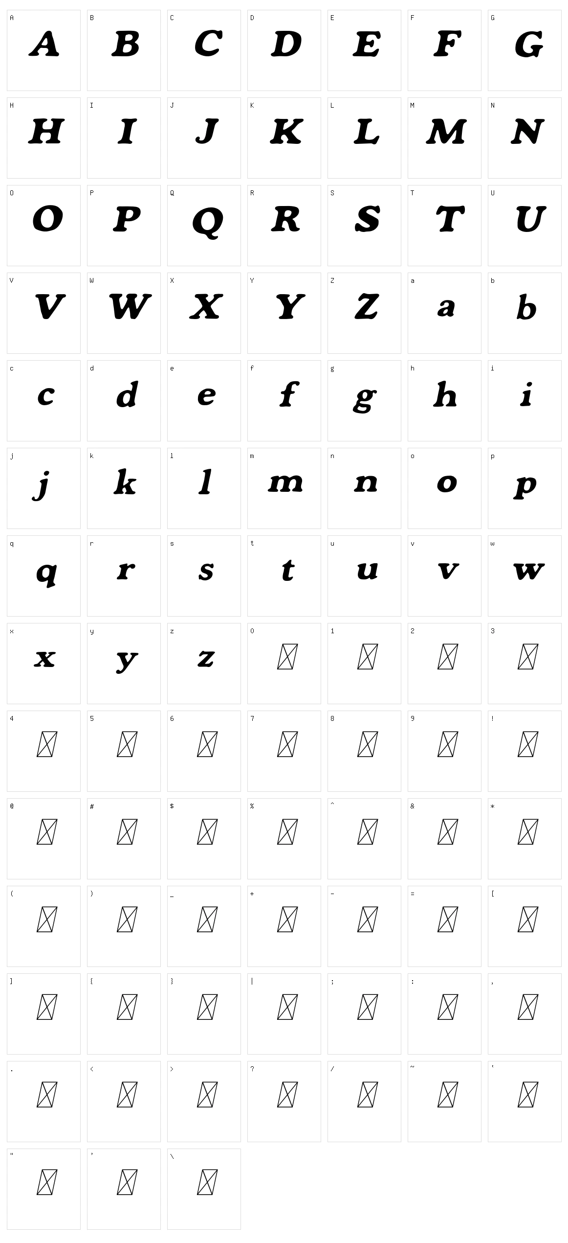 Mondeur Character Set