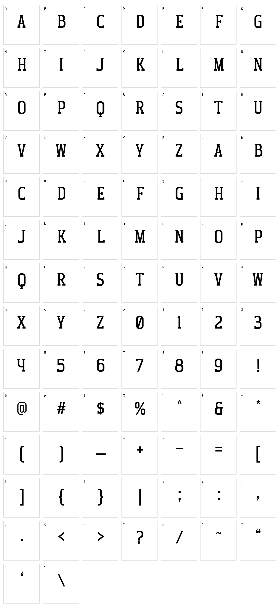 Monogram Holder Character Set