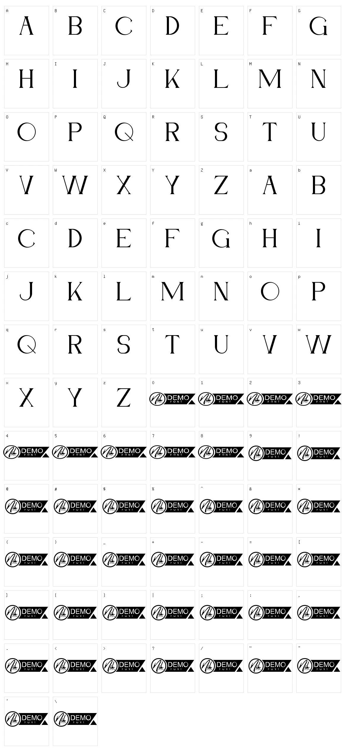 Moorhen Character Set