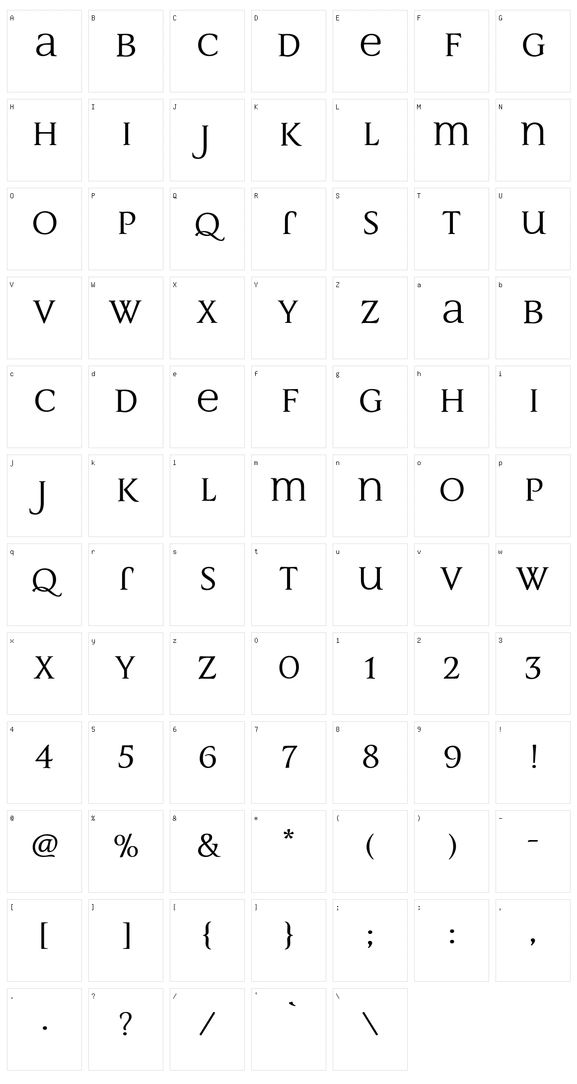 Multima Strong Character Set