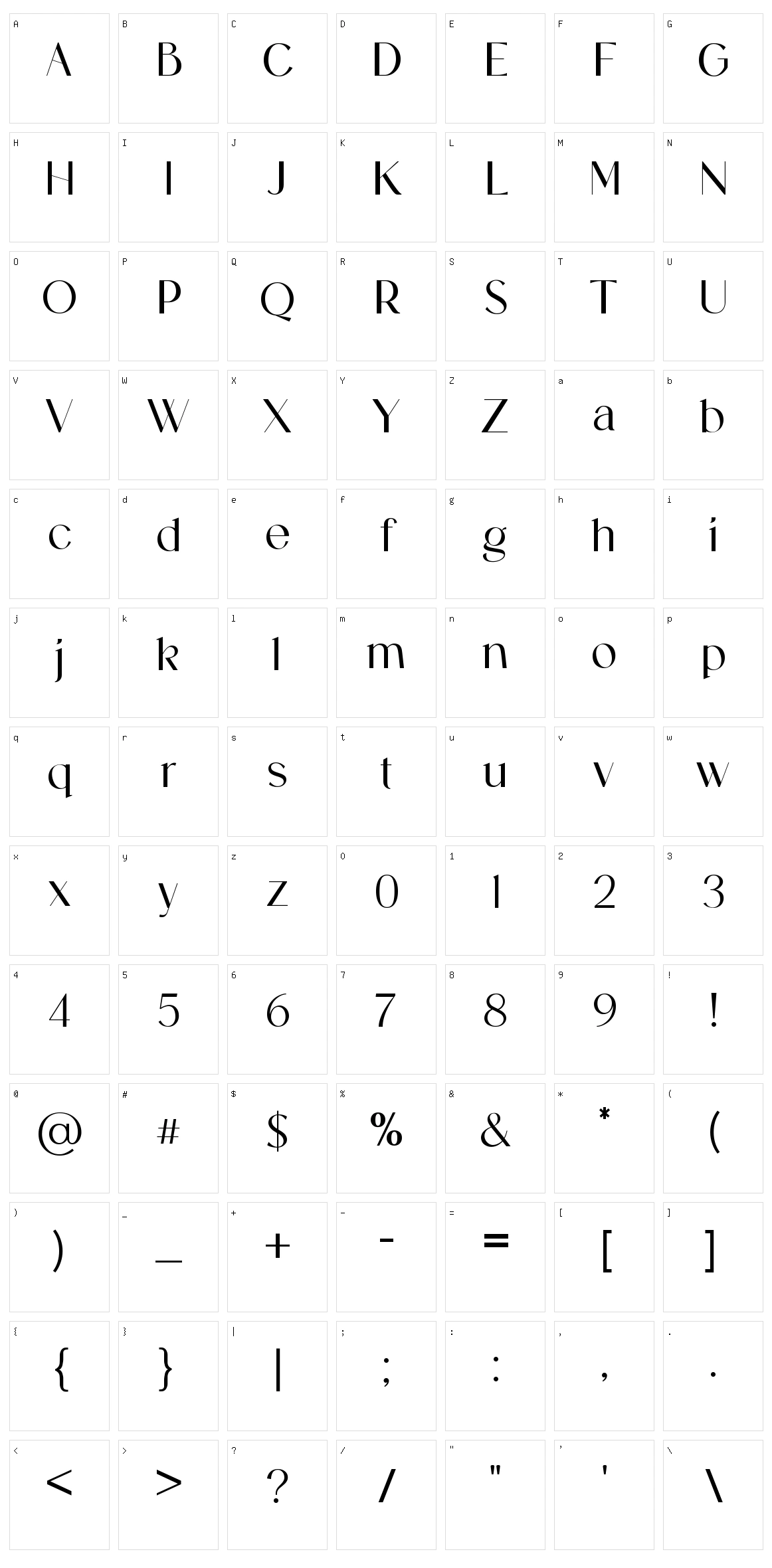 Mustachio Character Set