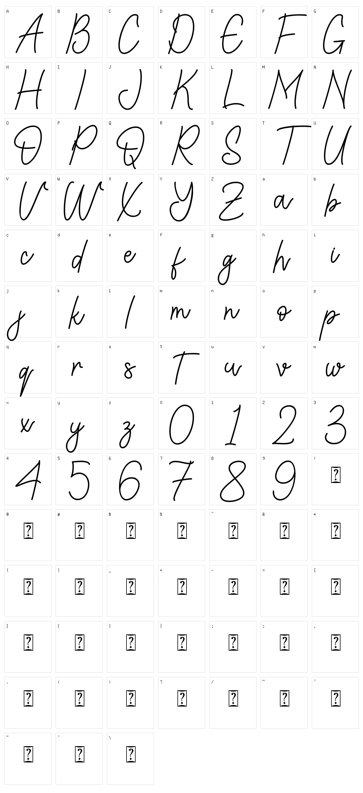 Nolita Serif Character Set