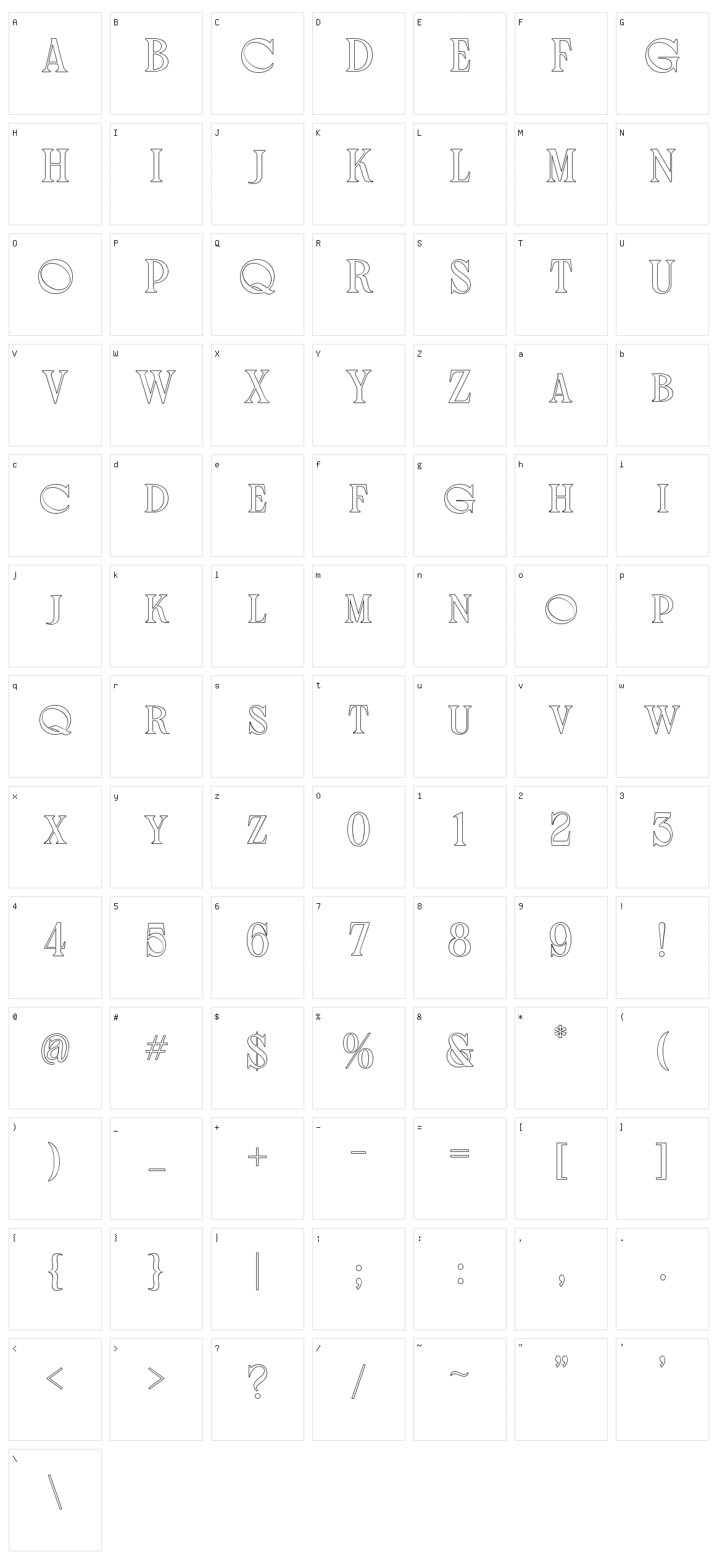 Noorge Karlos Character Set