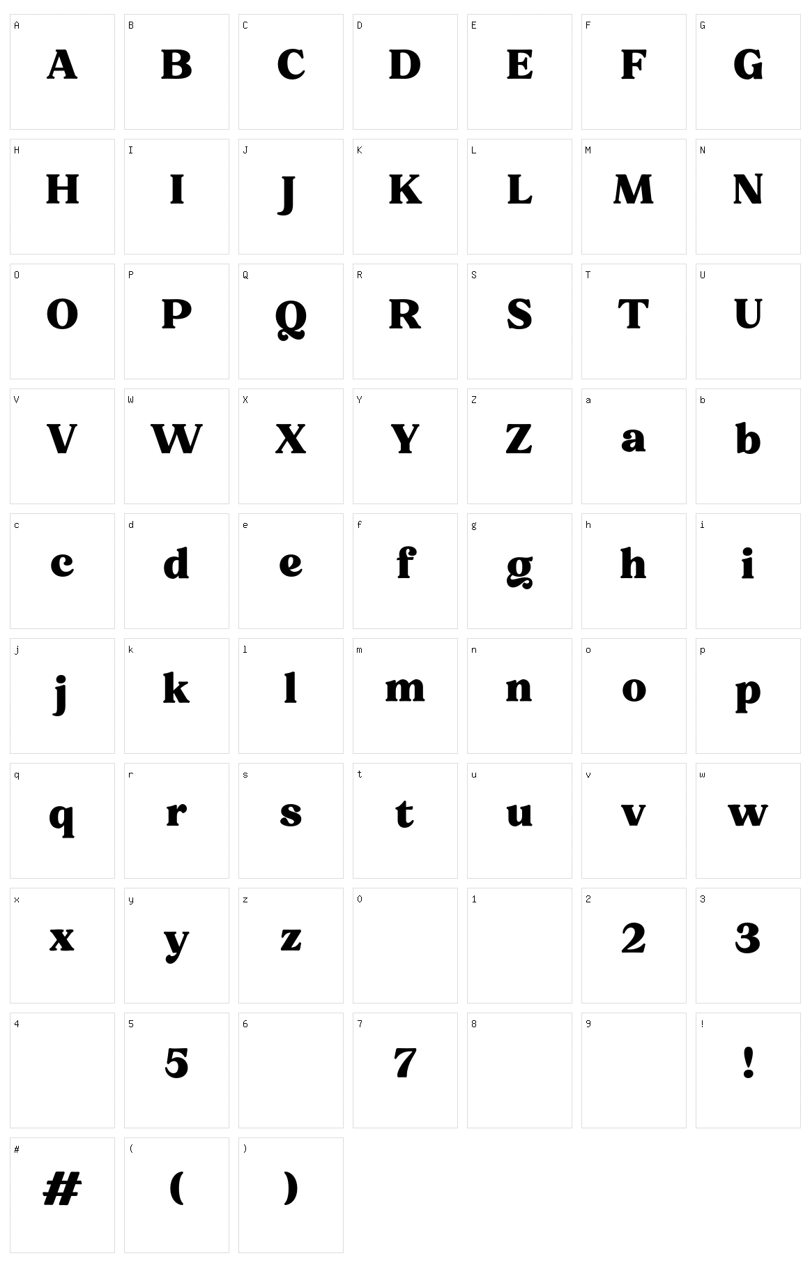 Notulen Character Set