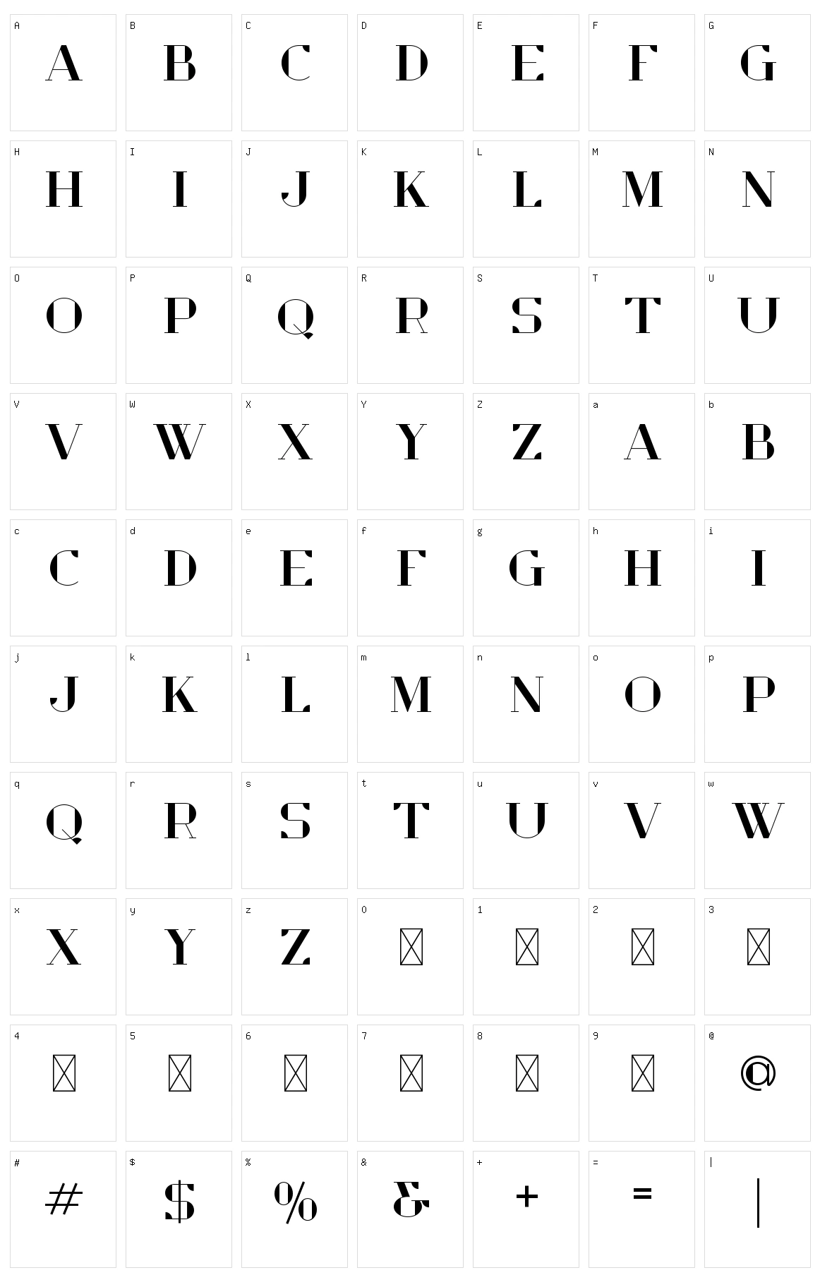 Opulent Character Set