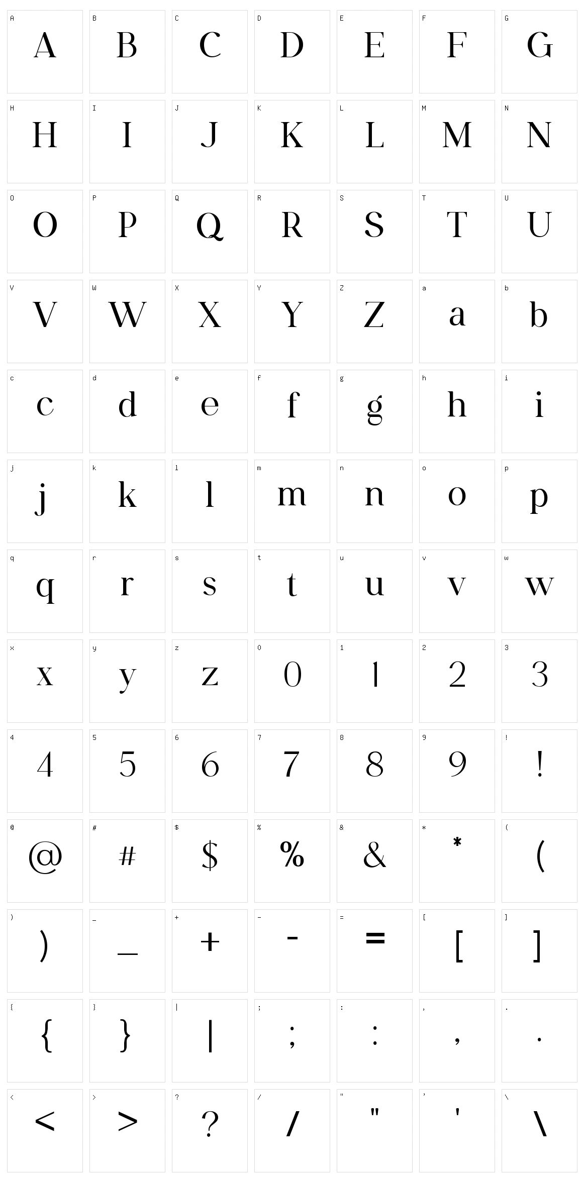 Paperboard Character Set