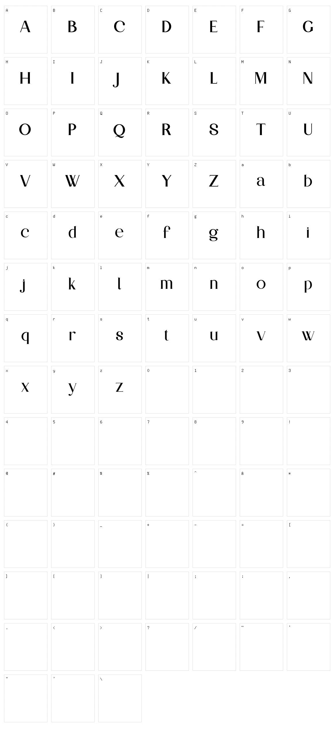 Partake Character Set