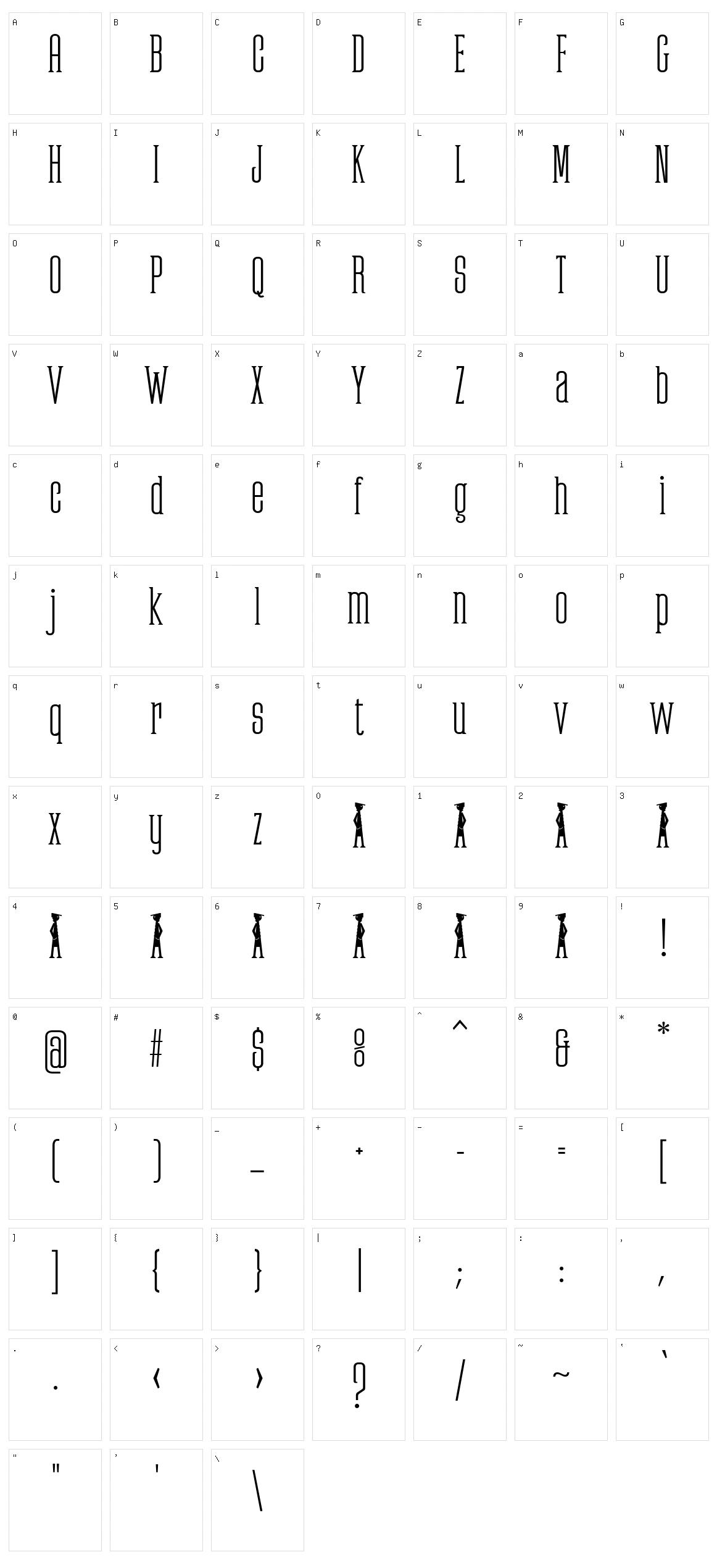 Partizano Character Set
