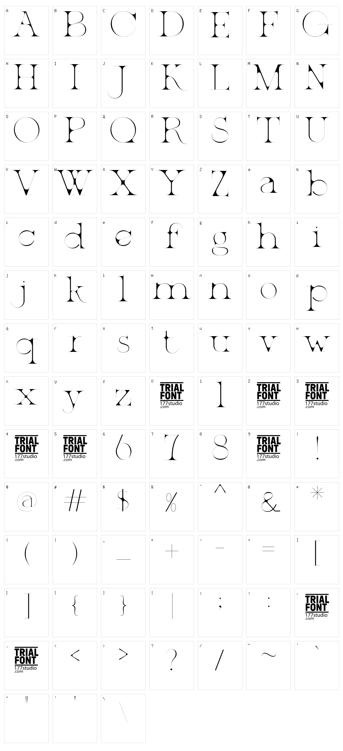 Patented Ramesh Character Set