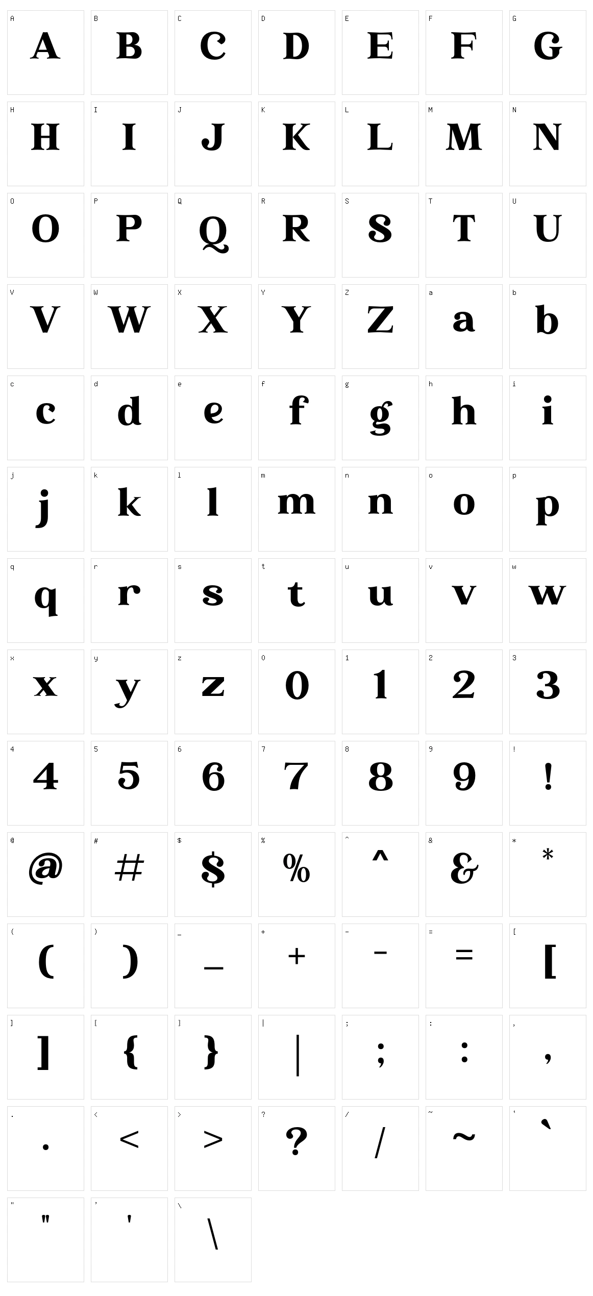 Phoenix Ayash Character Set