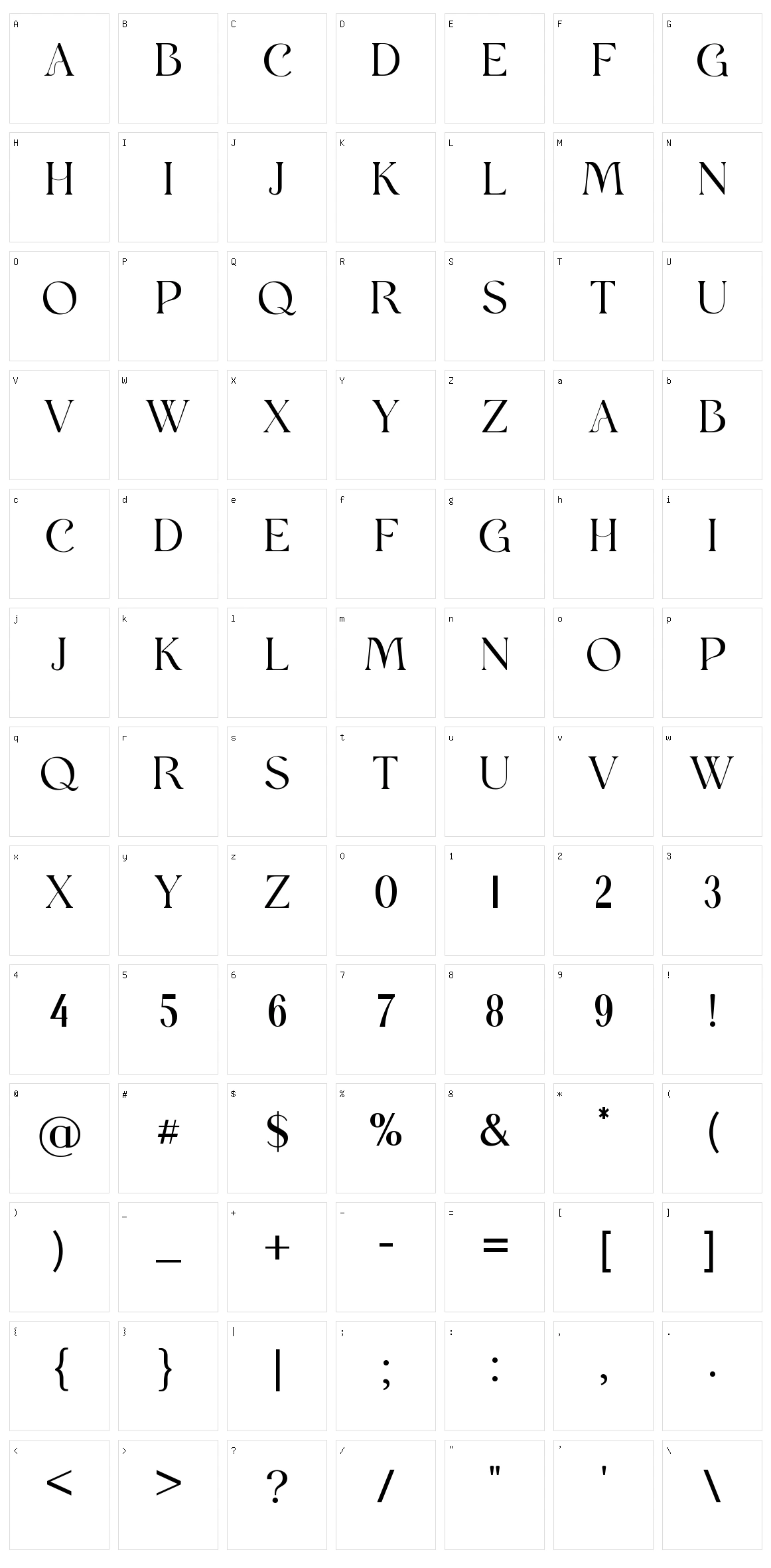 Polyamine Character Set