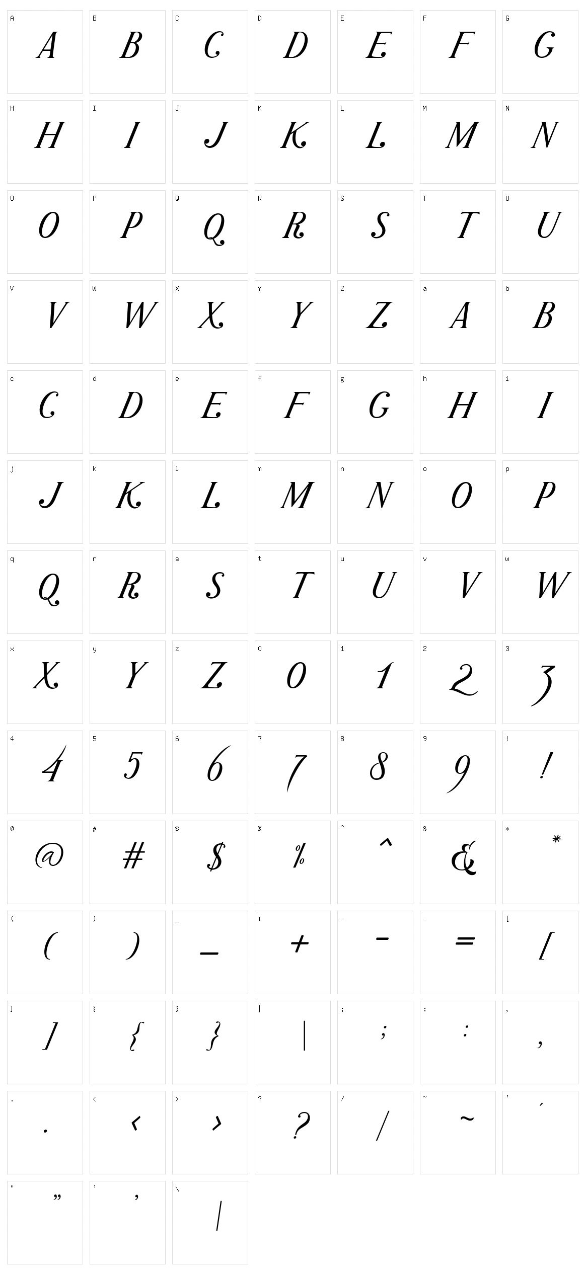 Portalica Character Set