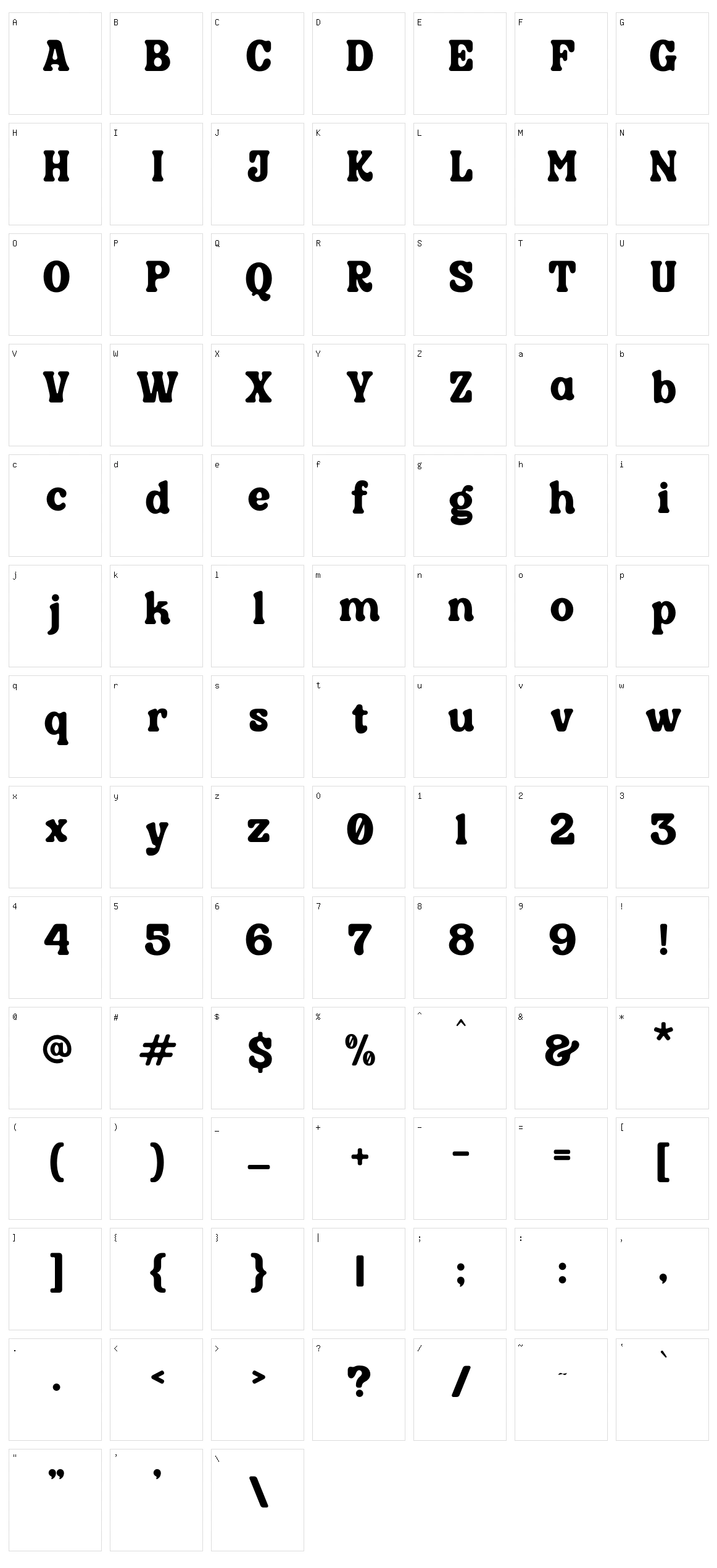 Qairen Character Set