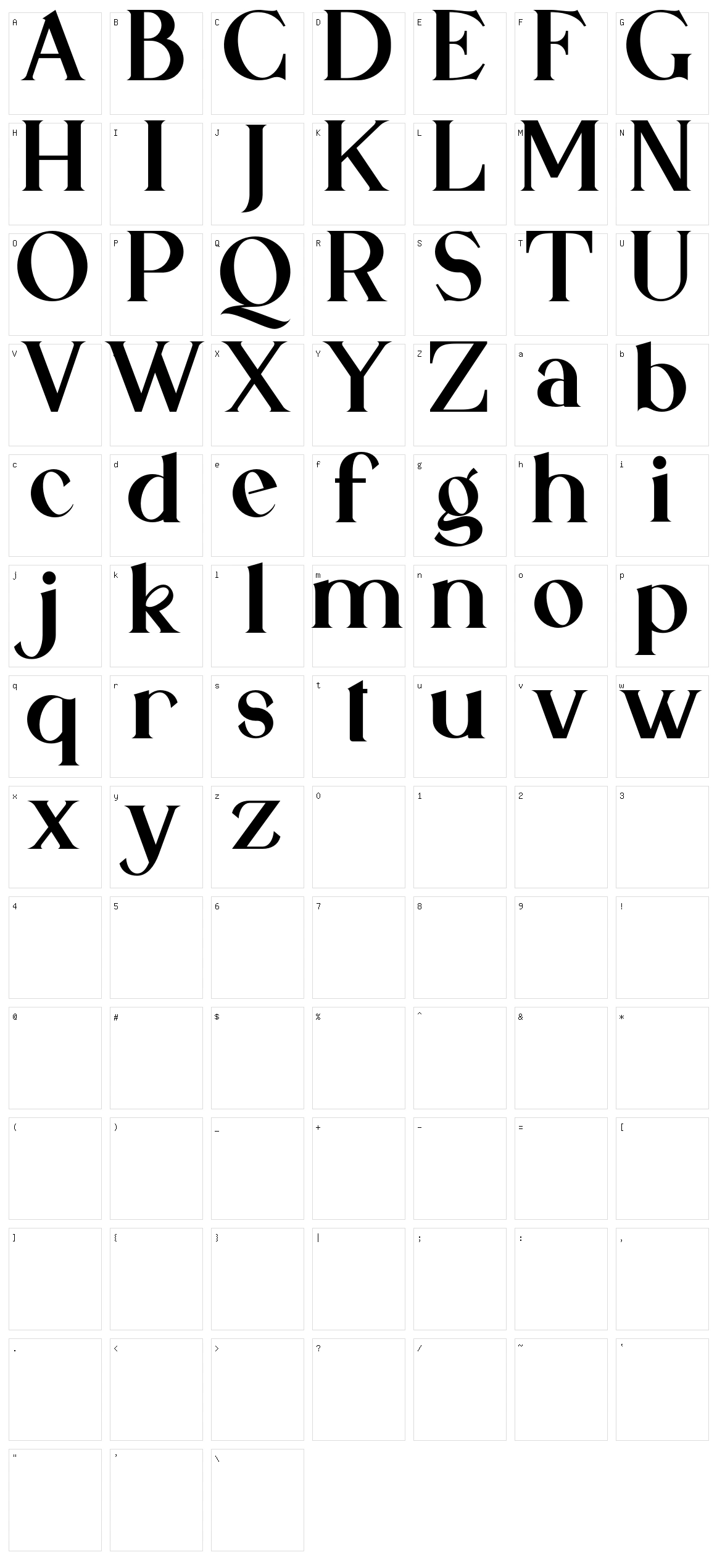 Qaligo Character Set