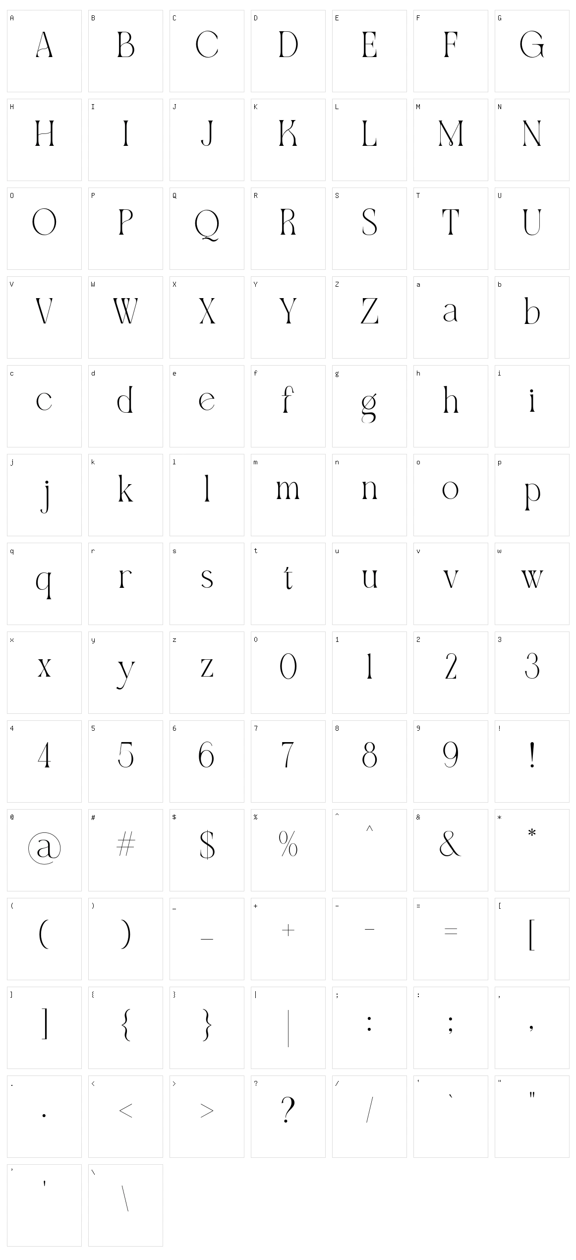 Qellia Character Set
