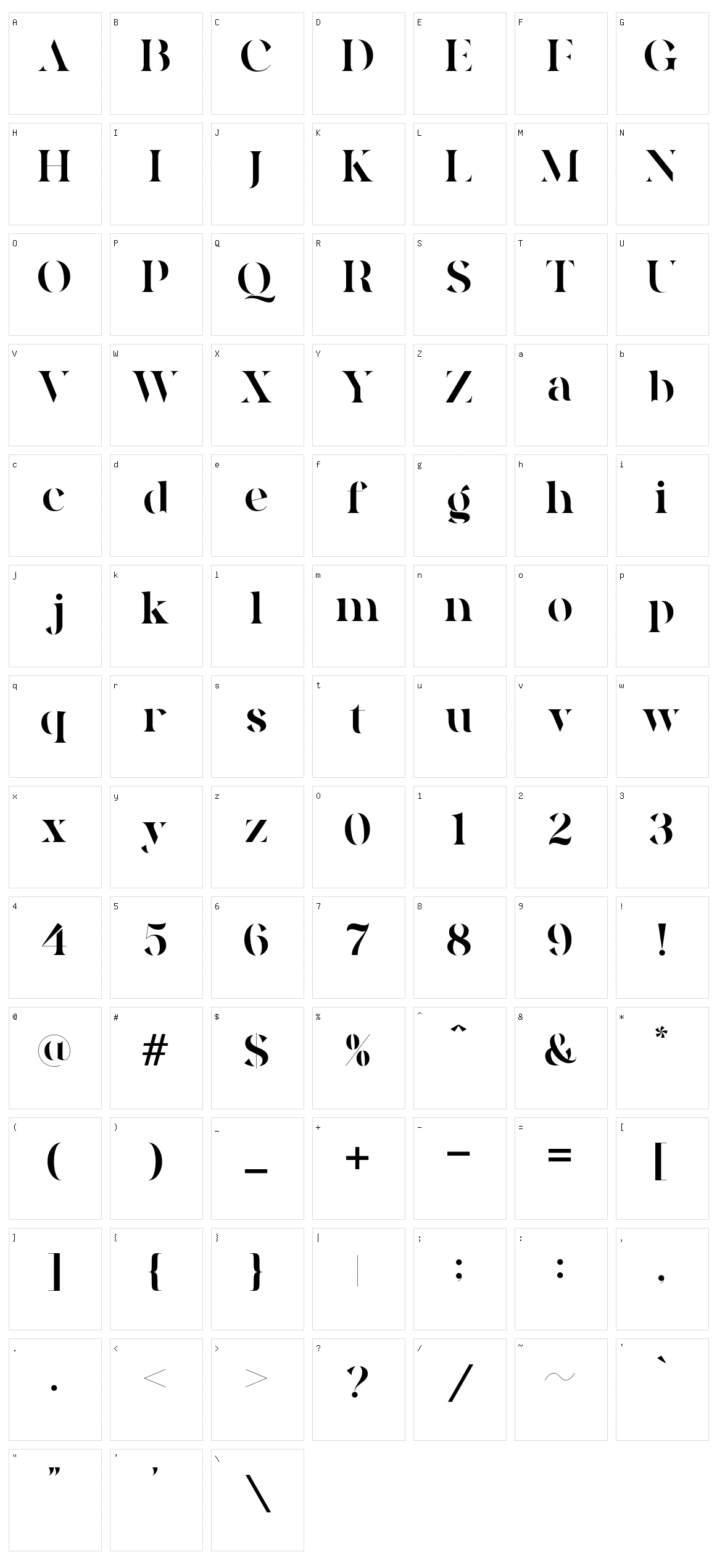 Quakiez Character Set