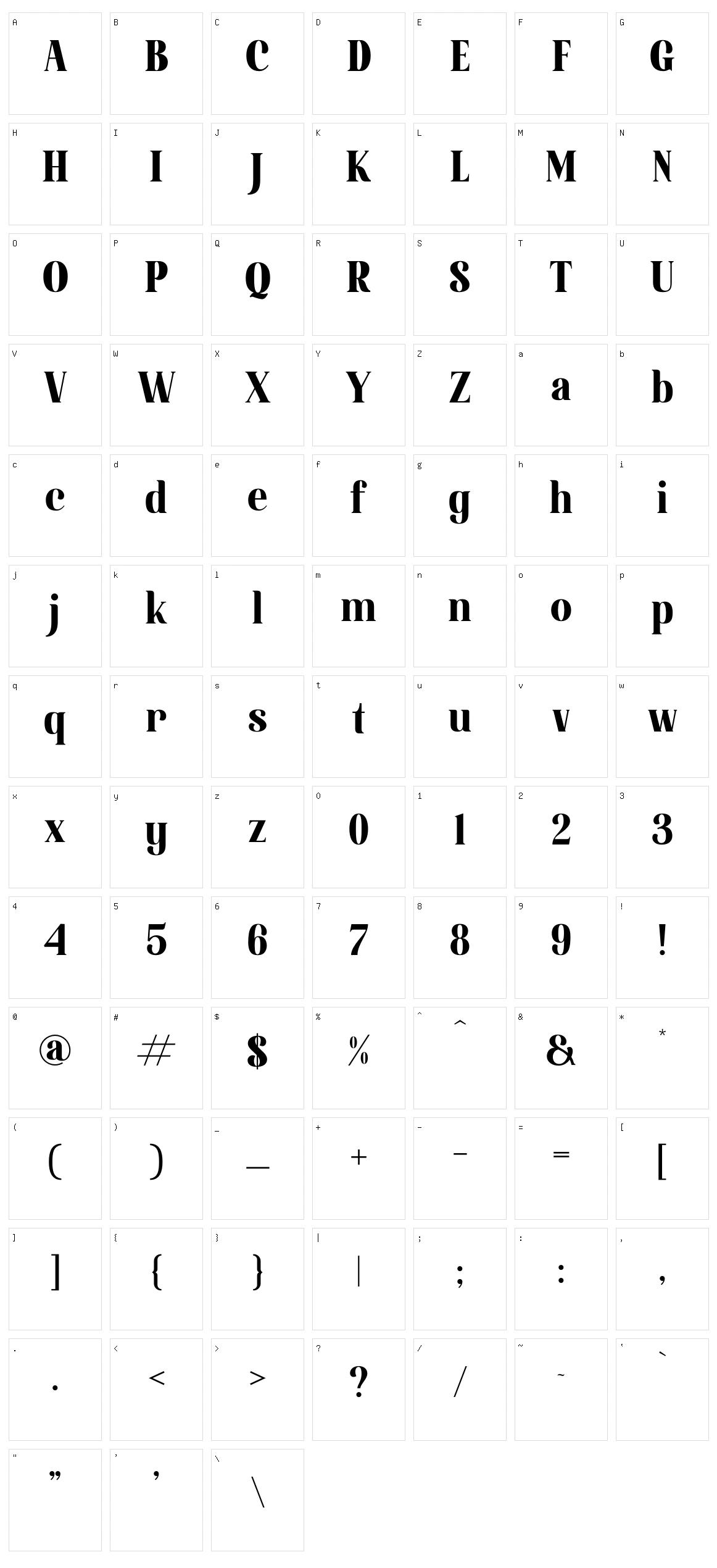 Quick Delight Character Set