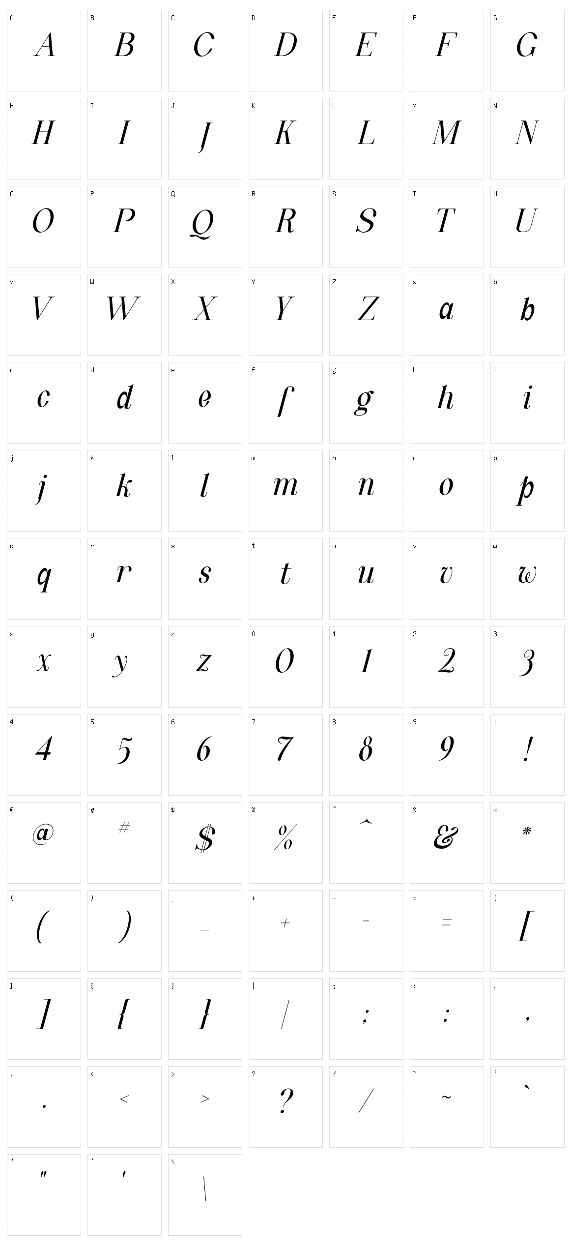 Quinty Character Set