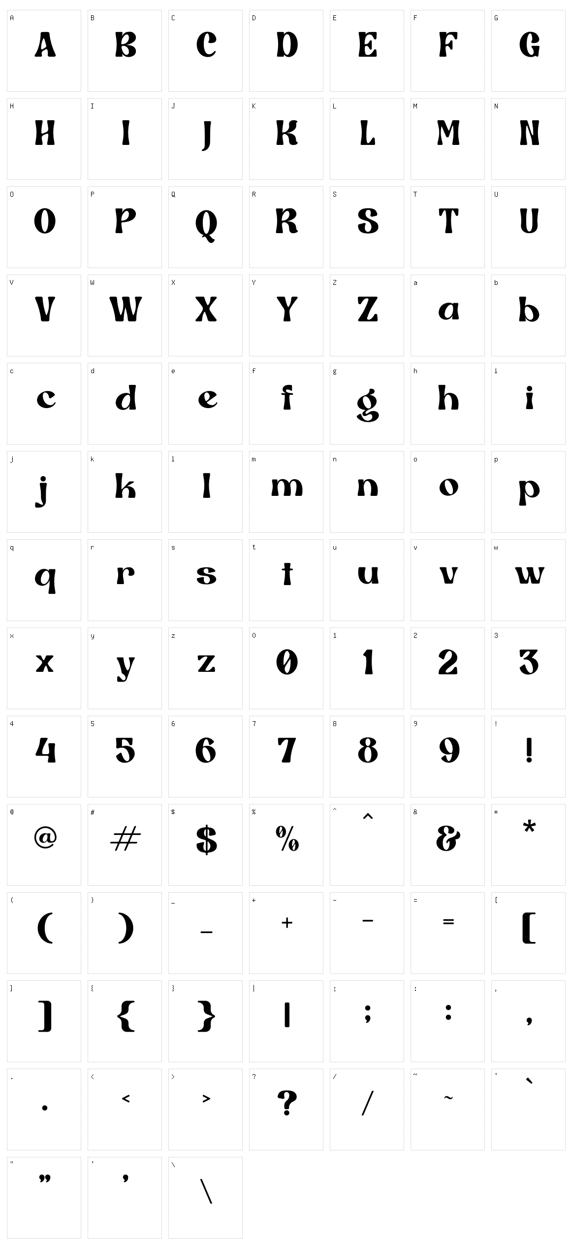 Ragile Character Set