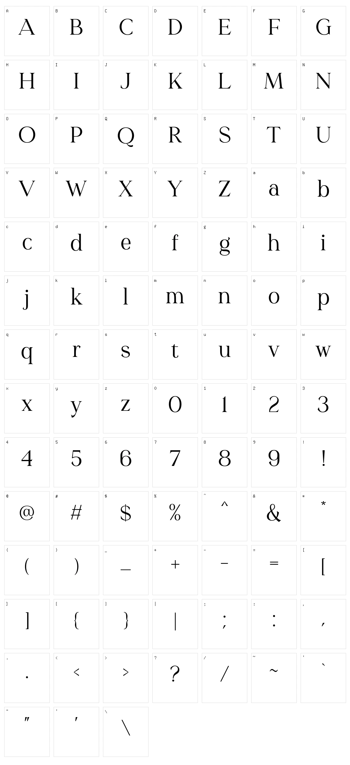 Redrains Character Set