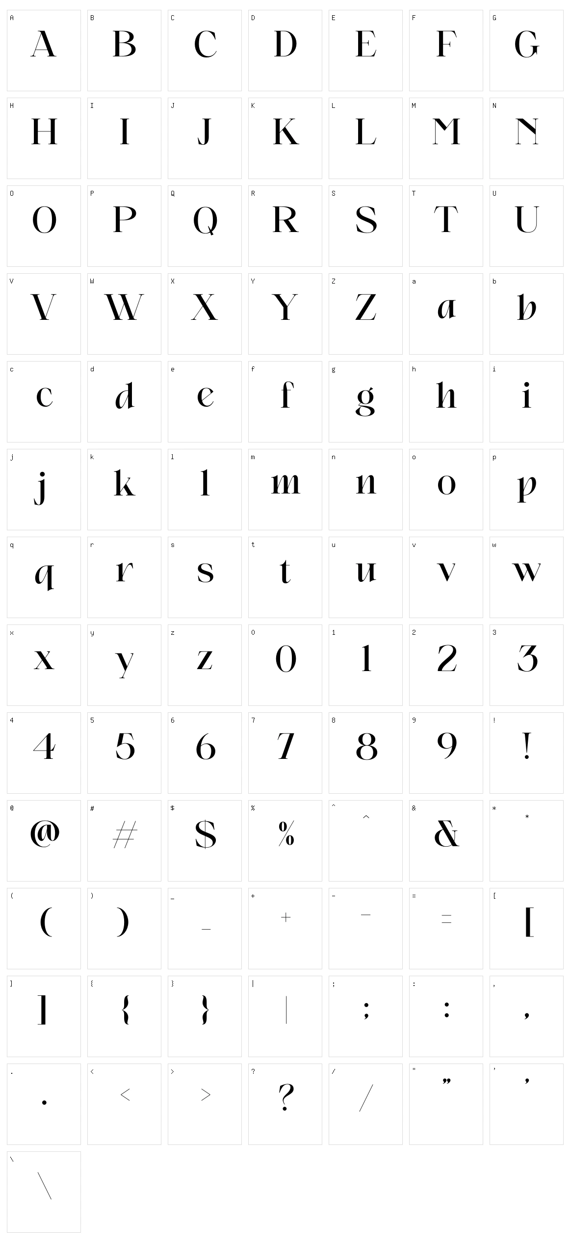 Rimon Dustin Character Set