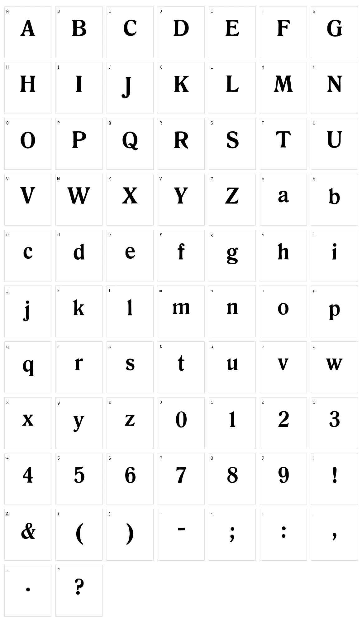 Romaansch Character Set