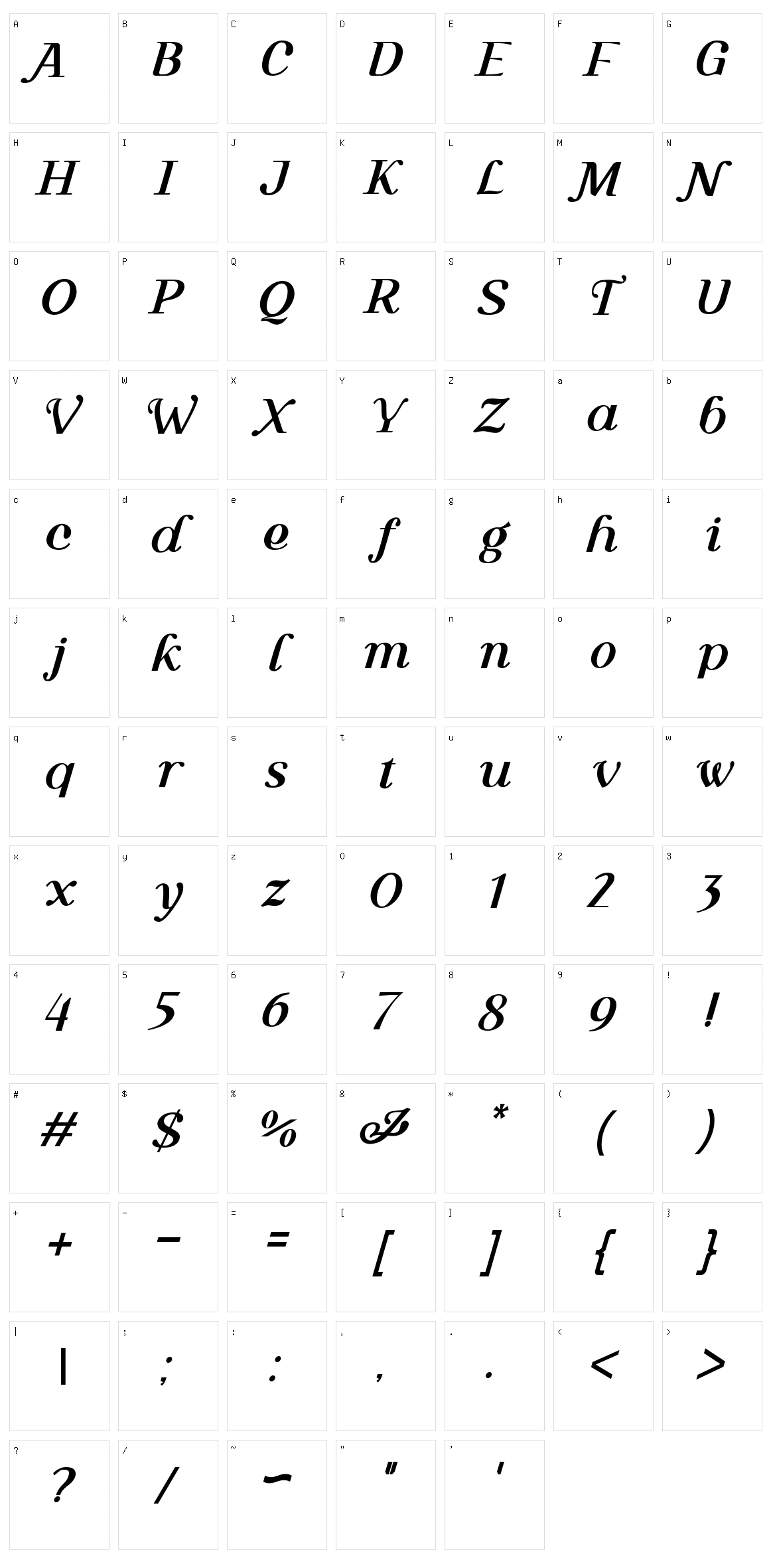 Sachila Residance Character Set