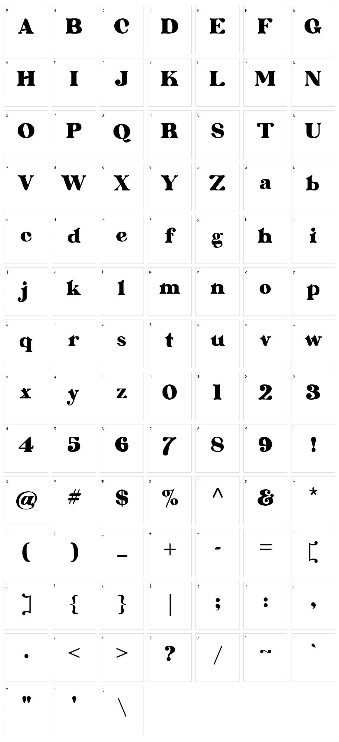 Saestwo Character Set