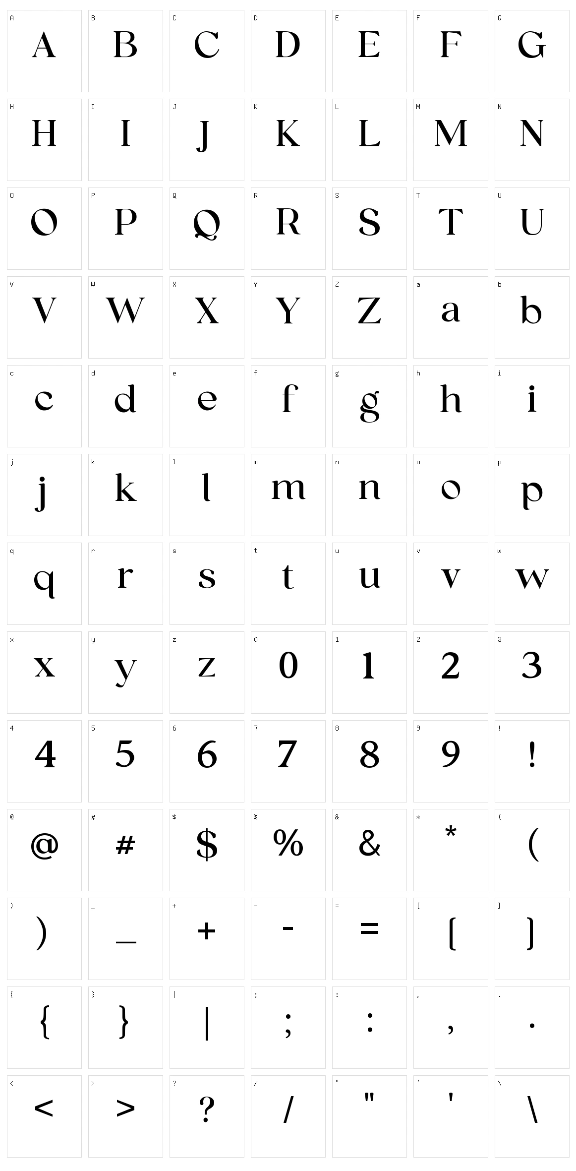 Sasha Marceline Character Set