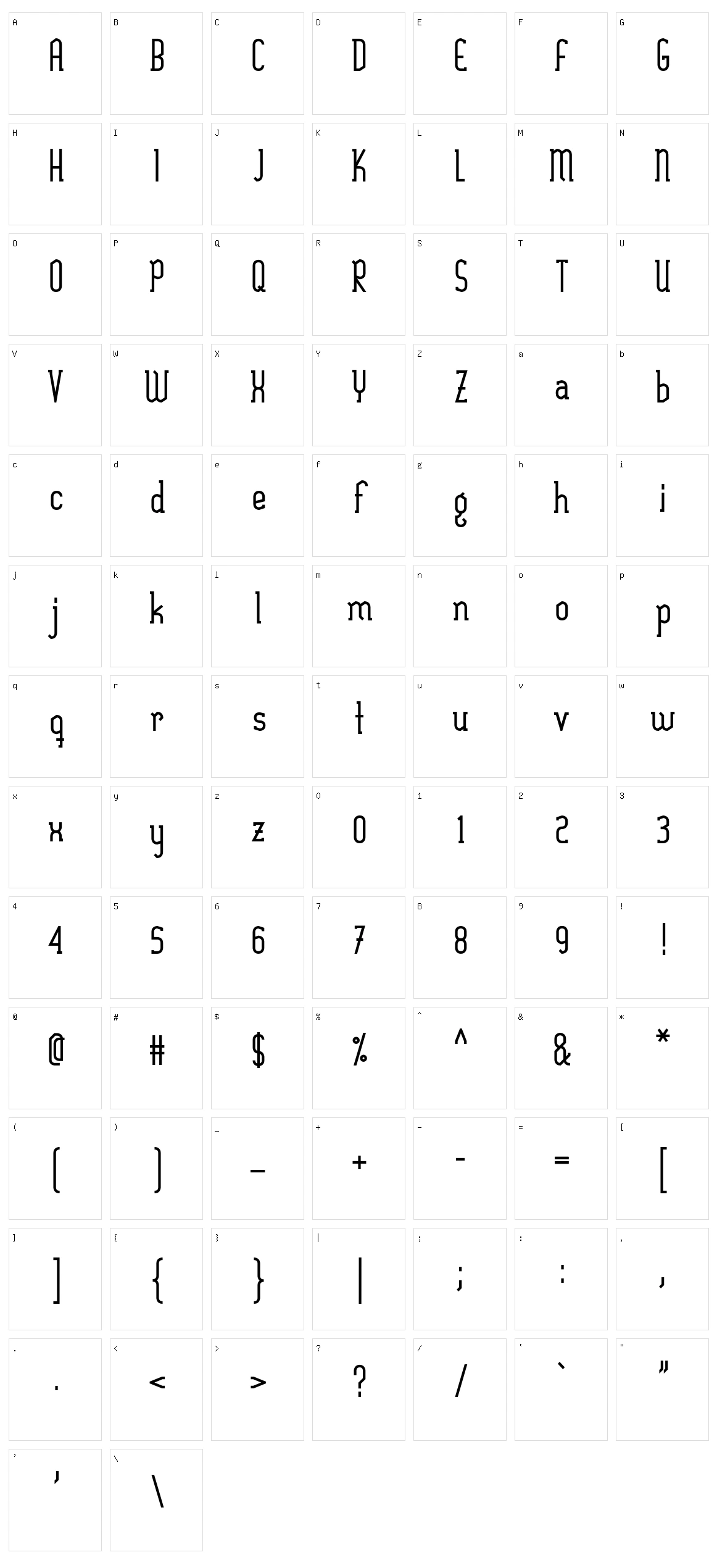 Sexything Character Set