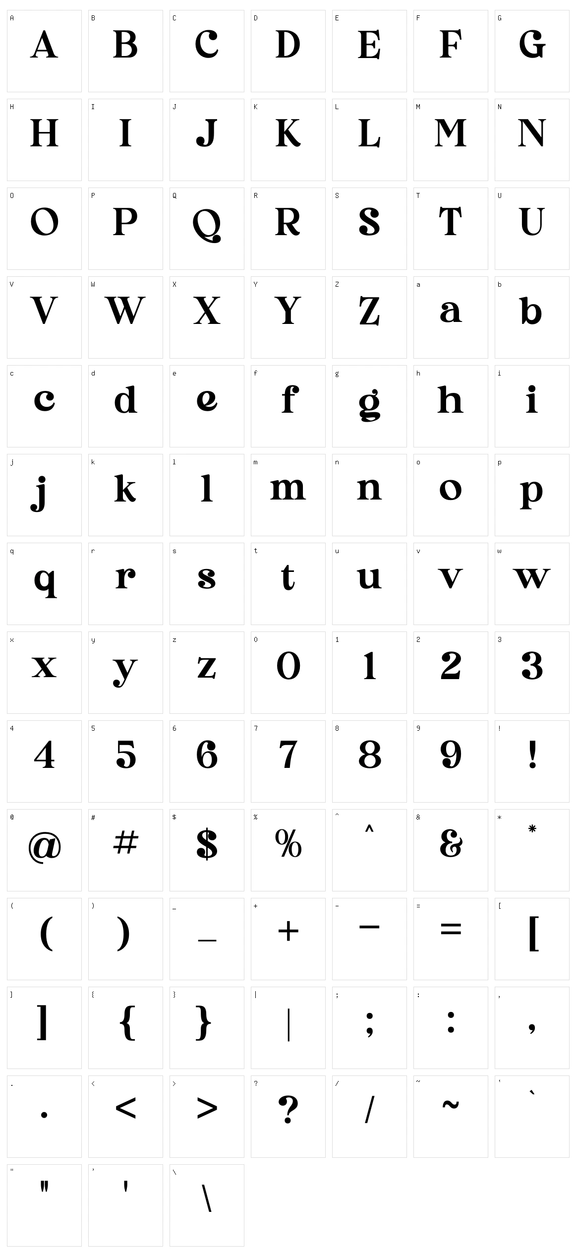 Solerin Magica Character Set